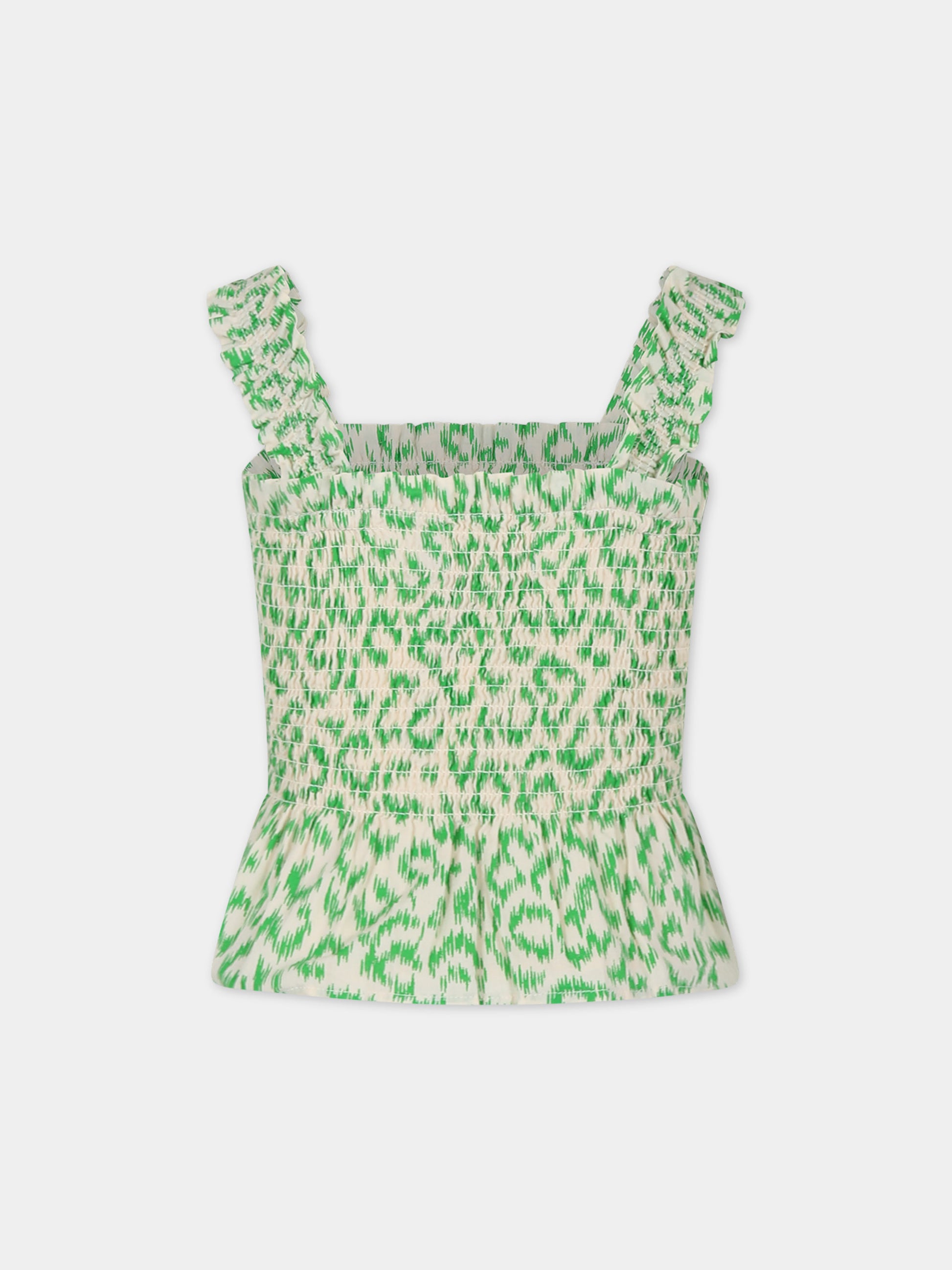 Top verde per bambina con stampa,Molo,2S24C401 9018