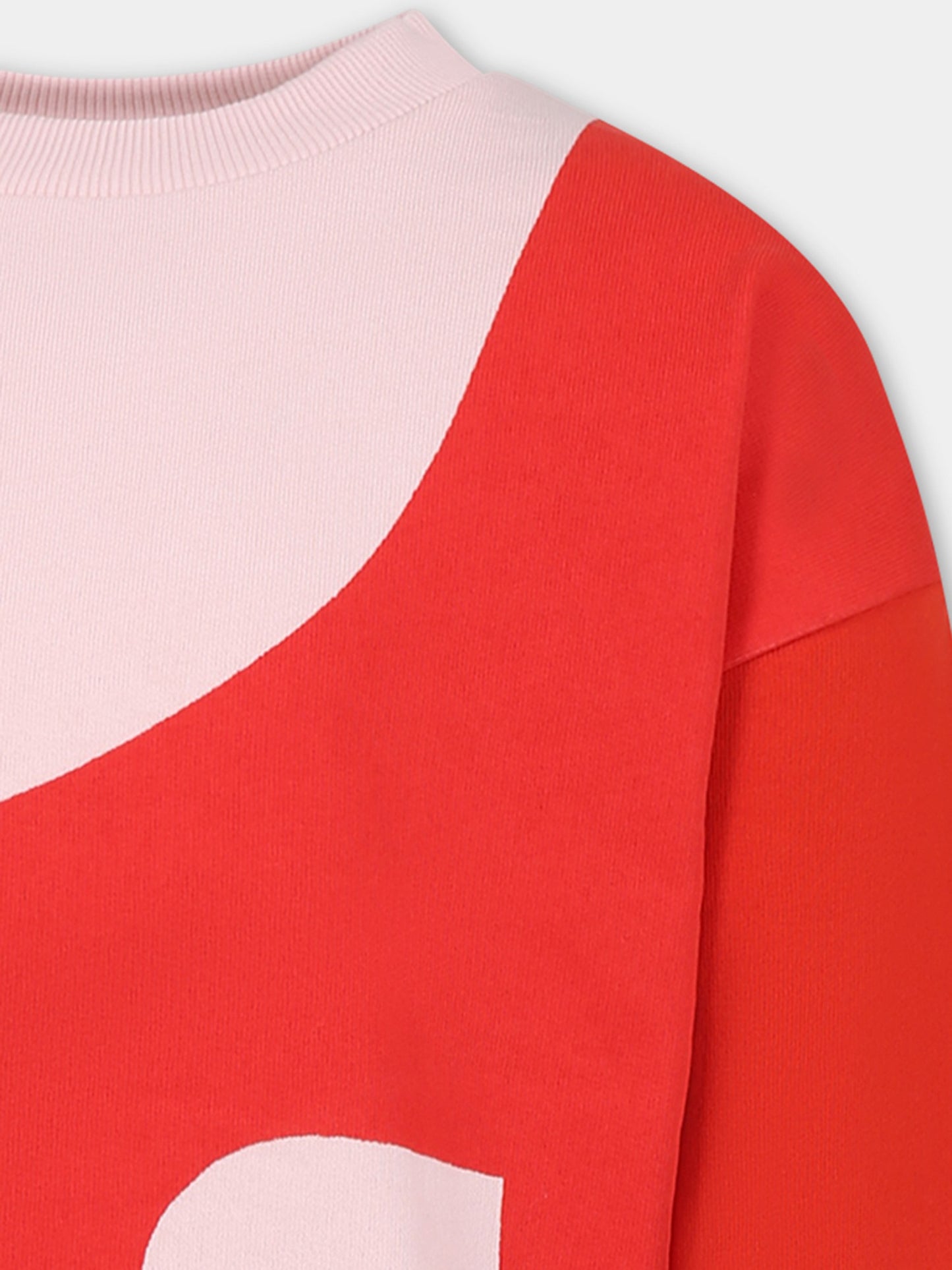 Felpa rossa per bambina con stampa cuori,Molo,2S24J206 3455