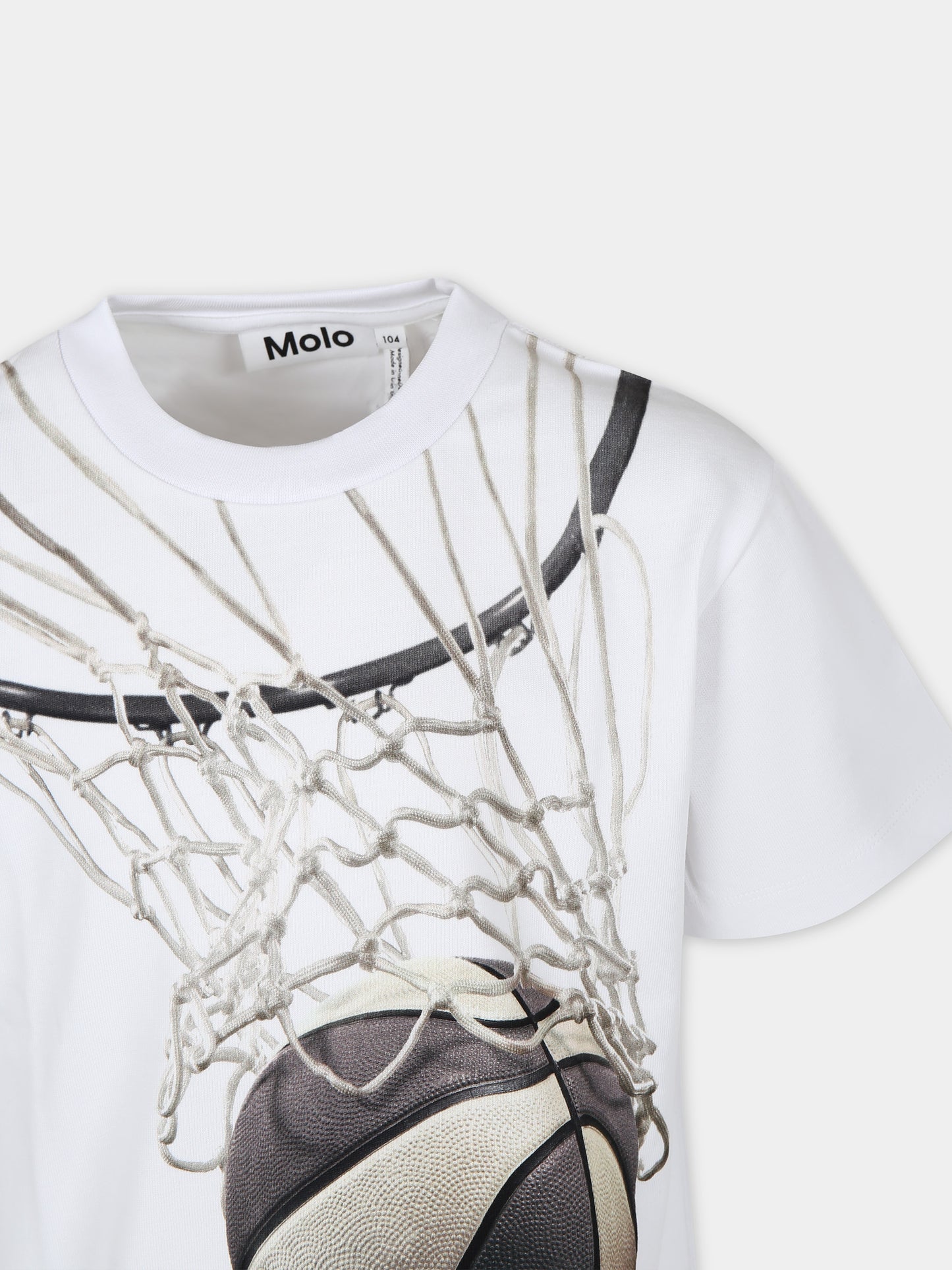 T-shirt bianca Riley per bambino,Molo,1S24A211 3490