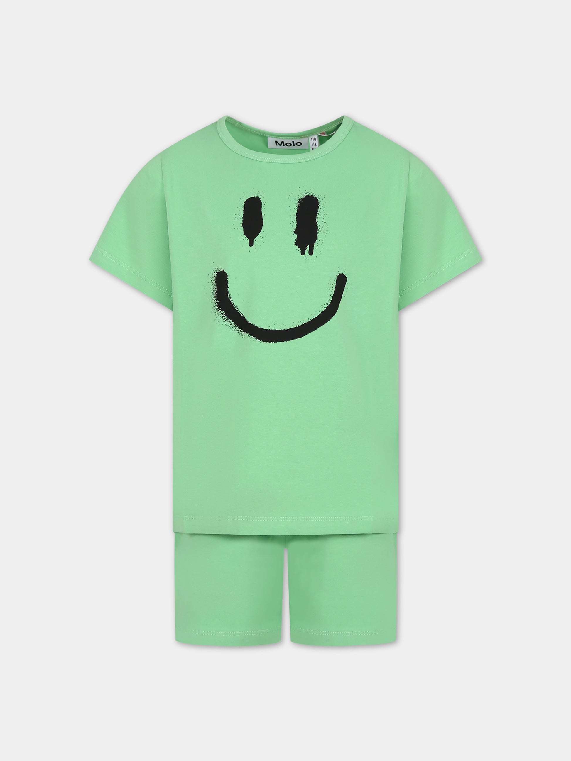 Pigiama verde per bambini con smile,Molo,6S24R401 8910