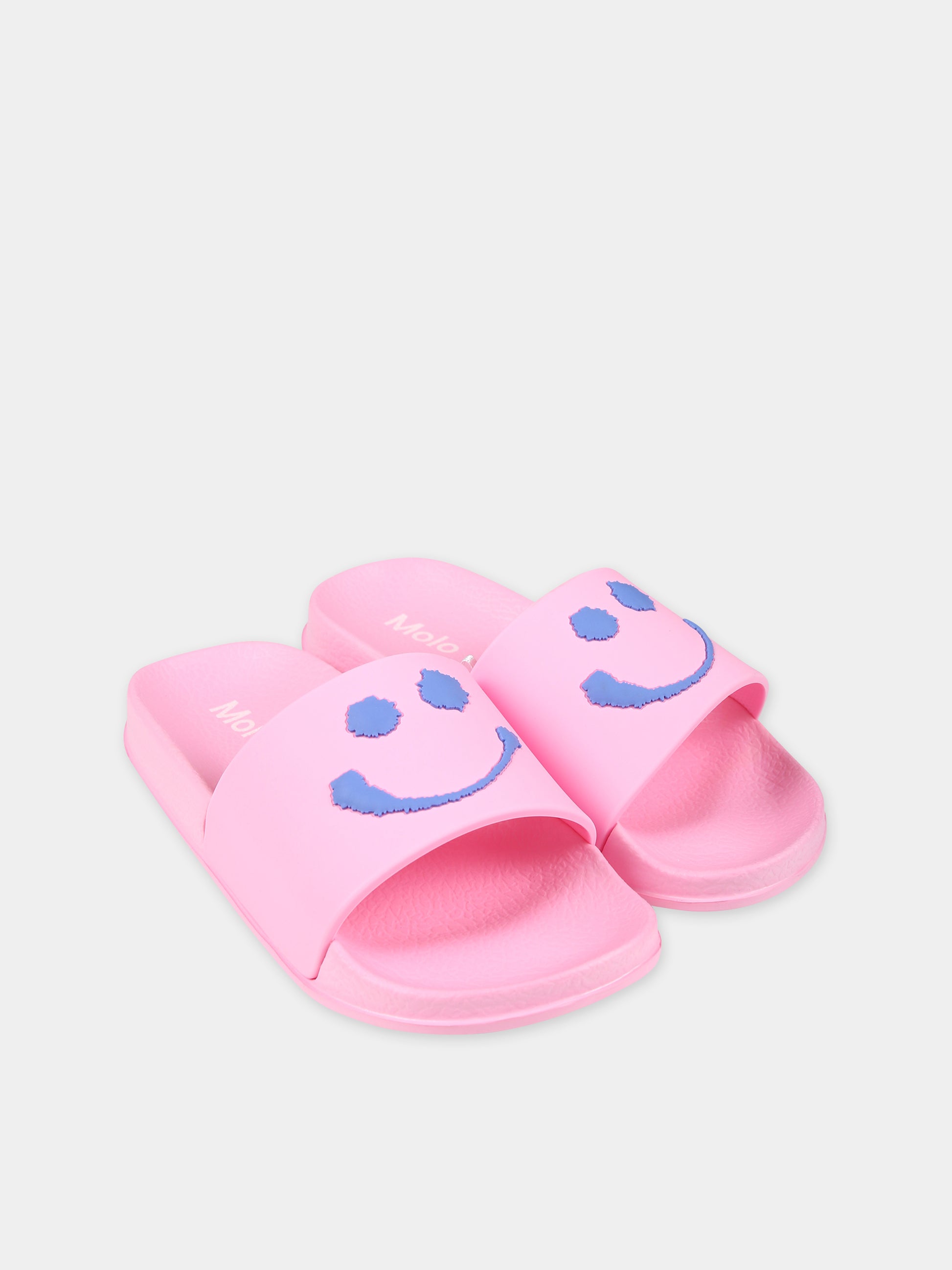 Ciabatte rosa per neonata con smile,Molo,7S24U202 3401