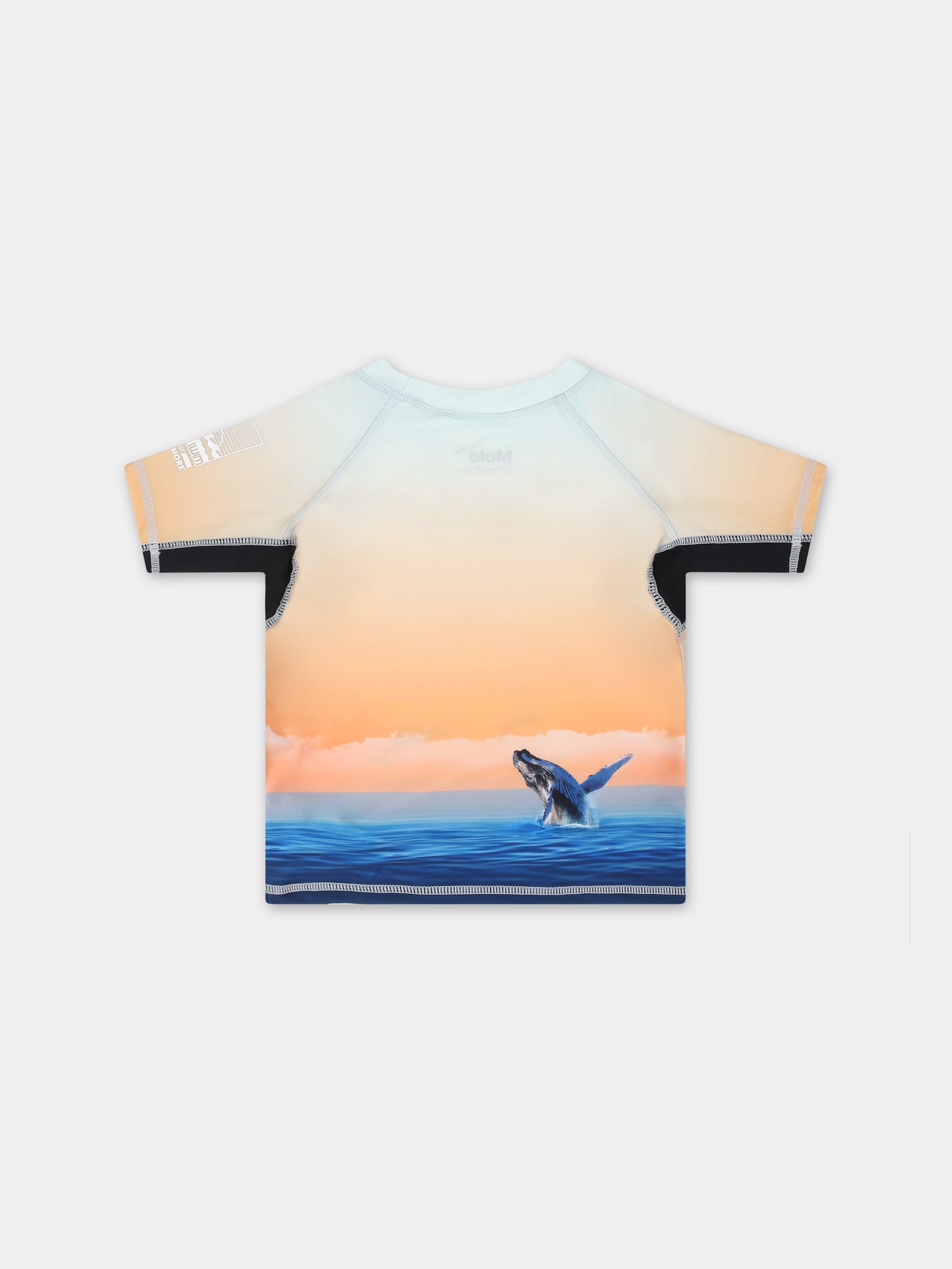 T-shirt arancione anti UV per neonato con delfini,Molo,8S24P203 3421