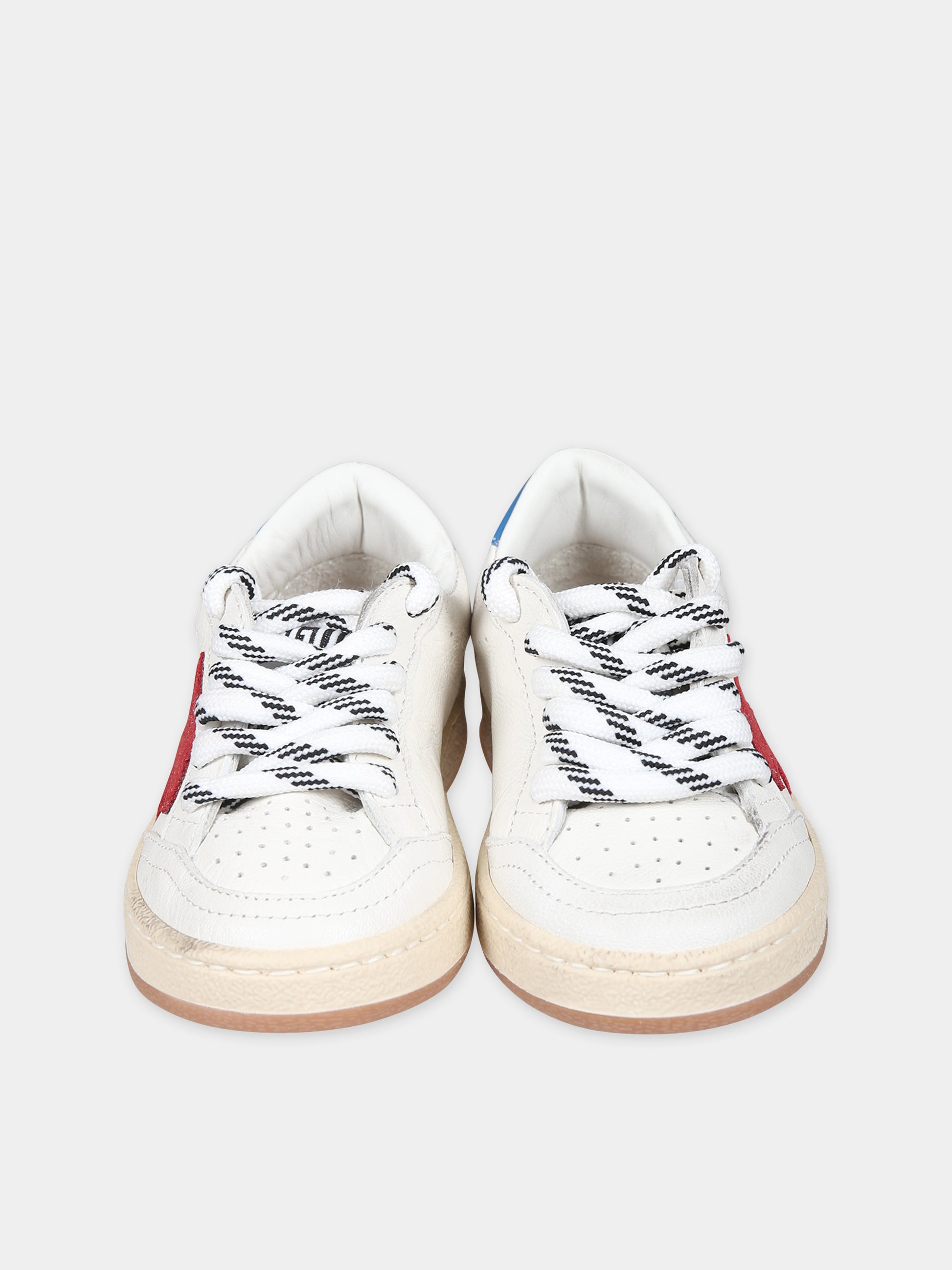 Sneakers bianche Ball Star New per bambini con stella,Golden Goose,GJF00439 F005330 10575