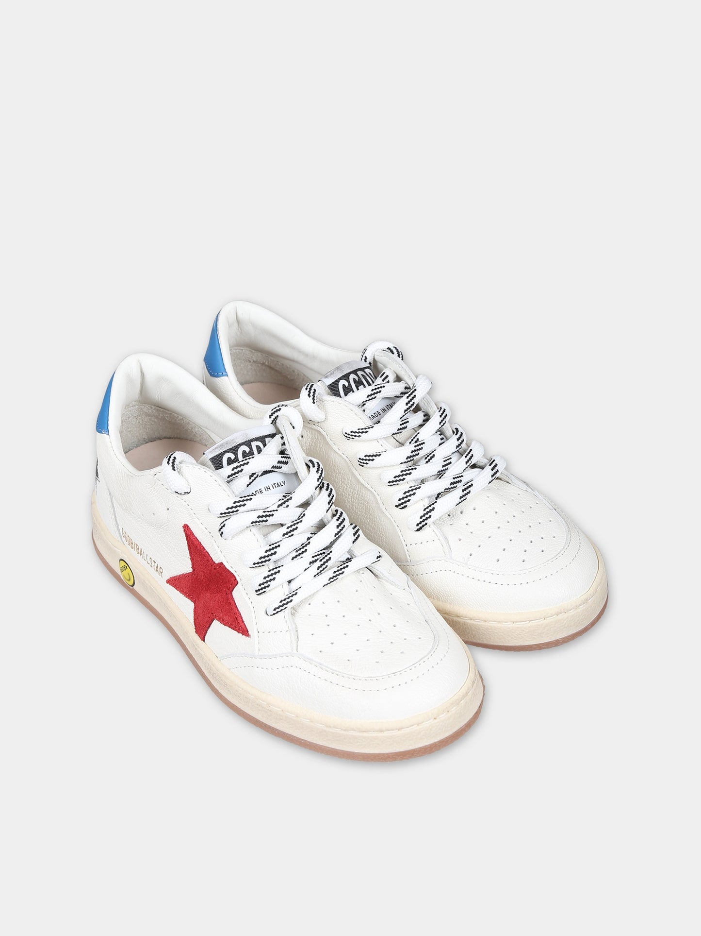 Sneakers bianche Ball Star New per bambini con stella,Golden Goose,GJF00439 F005330 10575