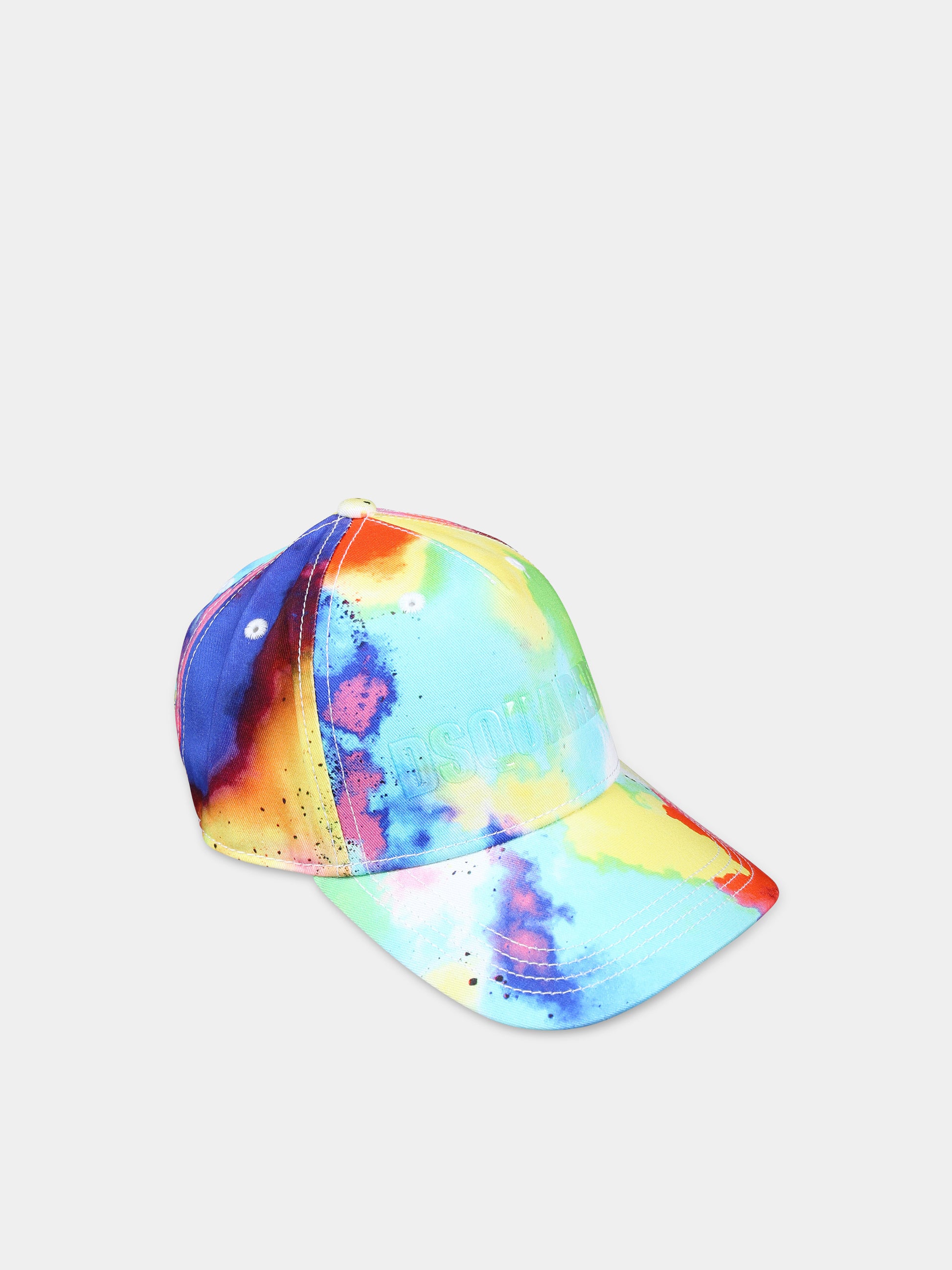 Cappello multicolor per bambino con logo,Dsquared2,DQ2245 D0A7Z D2F216U DQ003