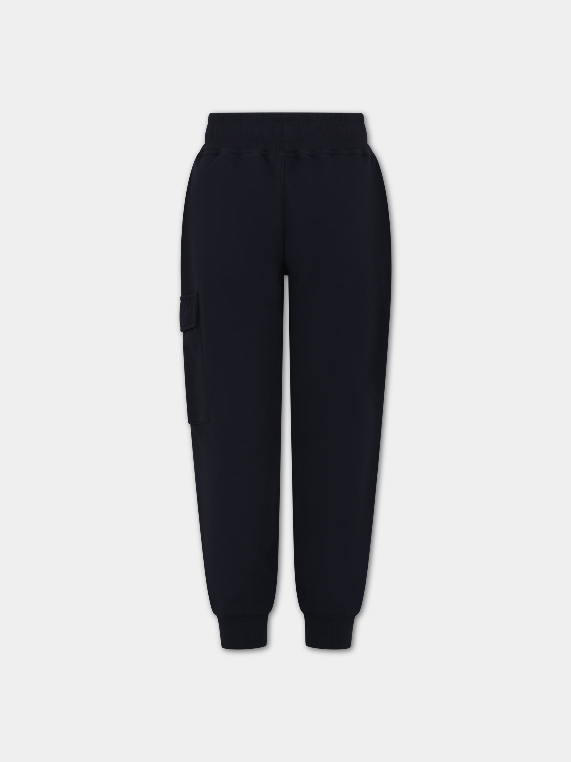 Pantaloni neri per bambino con C.P. Company Lens,C. P. Company,CUP002 LCA69 41150