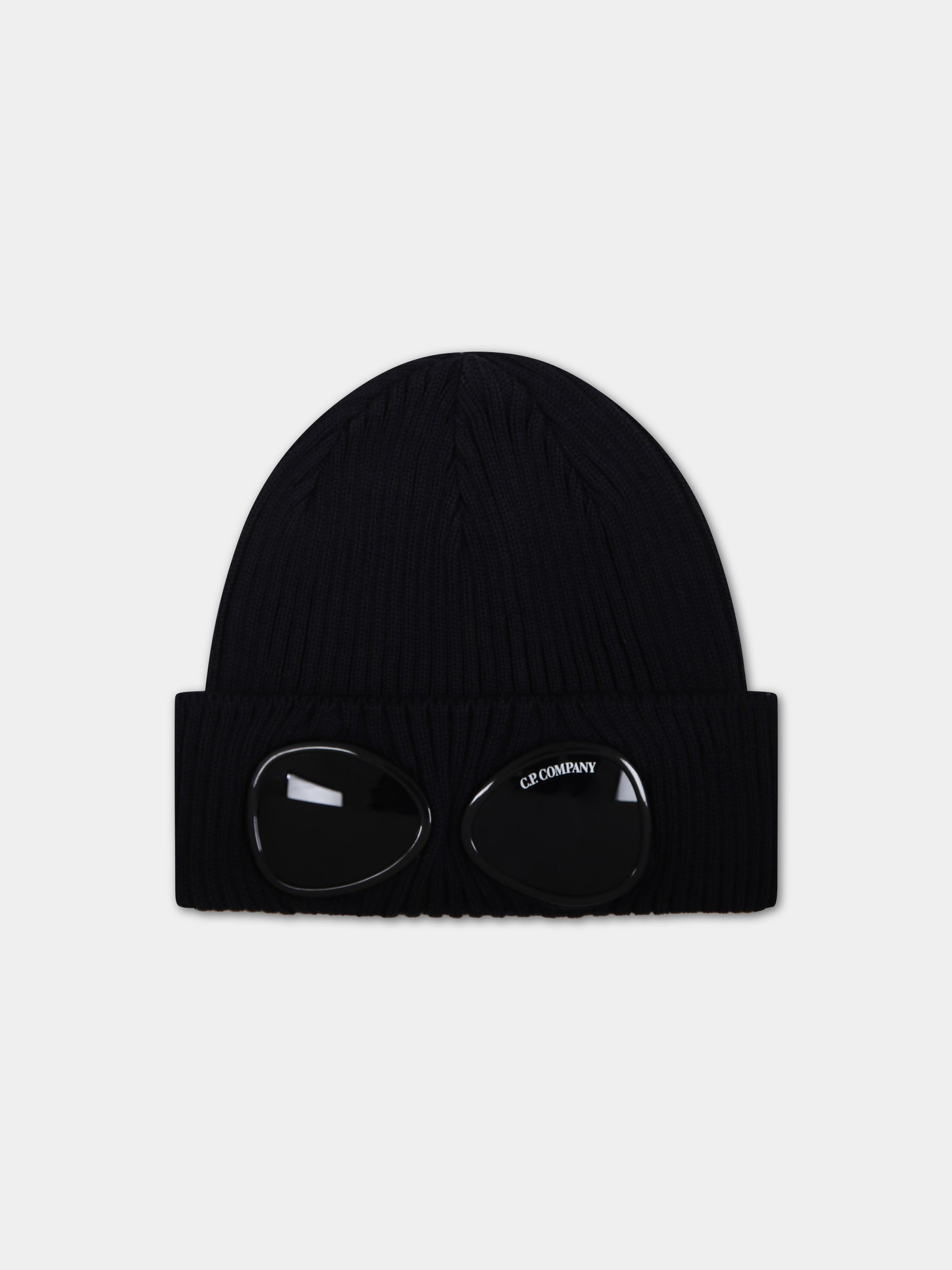 Berretto blu per bambino con dettaglio Goggle,C. P. Company,CUX007 LHE63 41150