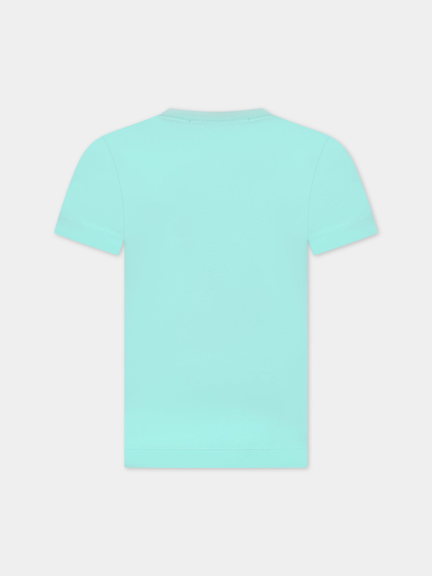 T-shirt verde per bambino con logo,Stone Island Junior,801620147 V0052