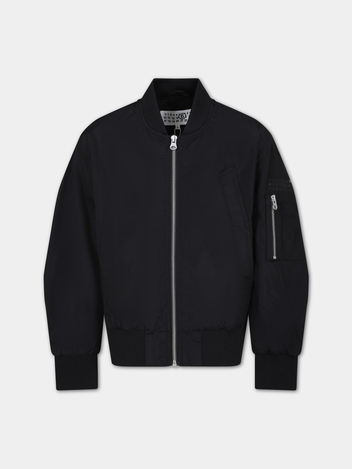 Bomber nero per bambini,Mm6 Maison Margiela,M60533 MM001 MM6J76U M6900