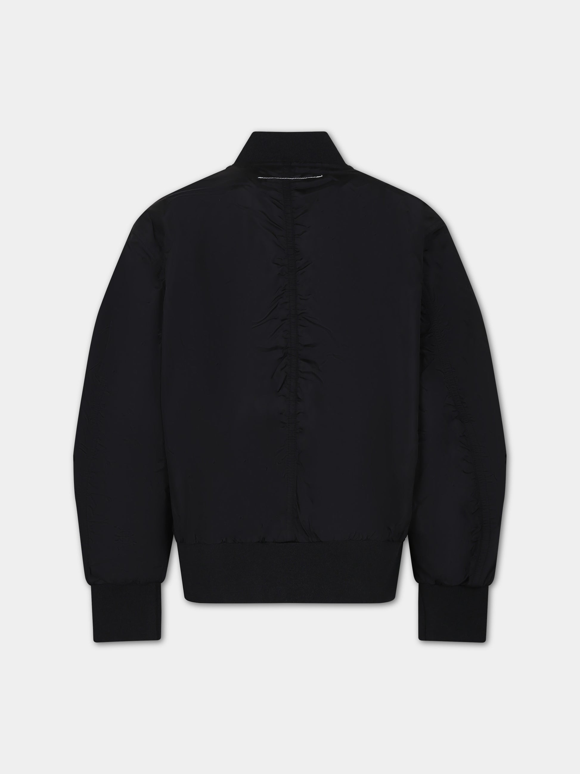 Bomber nero per bambini,Mm6 Maison Margiela,M60533 MM001 MM6J76U M6900