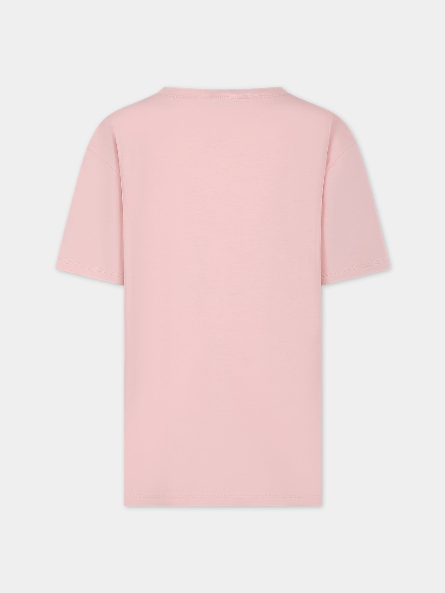 T-shirt rosa per bambina con doppia G,Gucci Kids,575114 XJF6K 6372