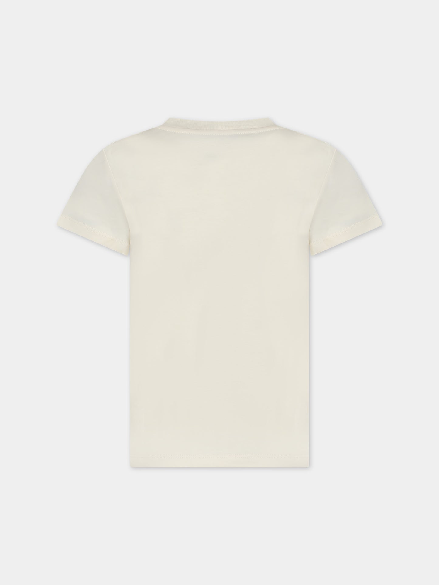 T-shirt avorio per bambina con fragole e Peter Rabbit,Gucci Kids,610190 XJF9G 9398