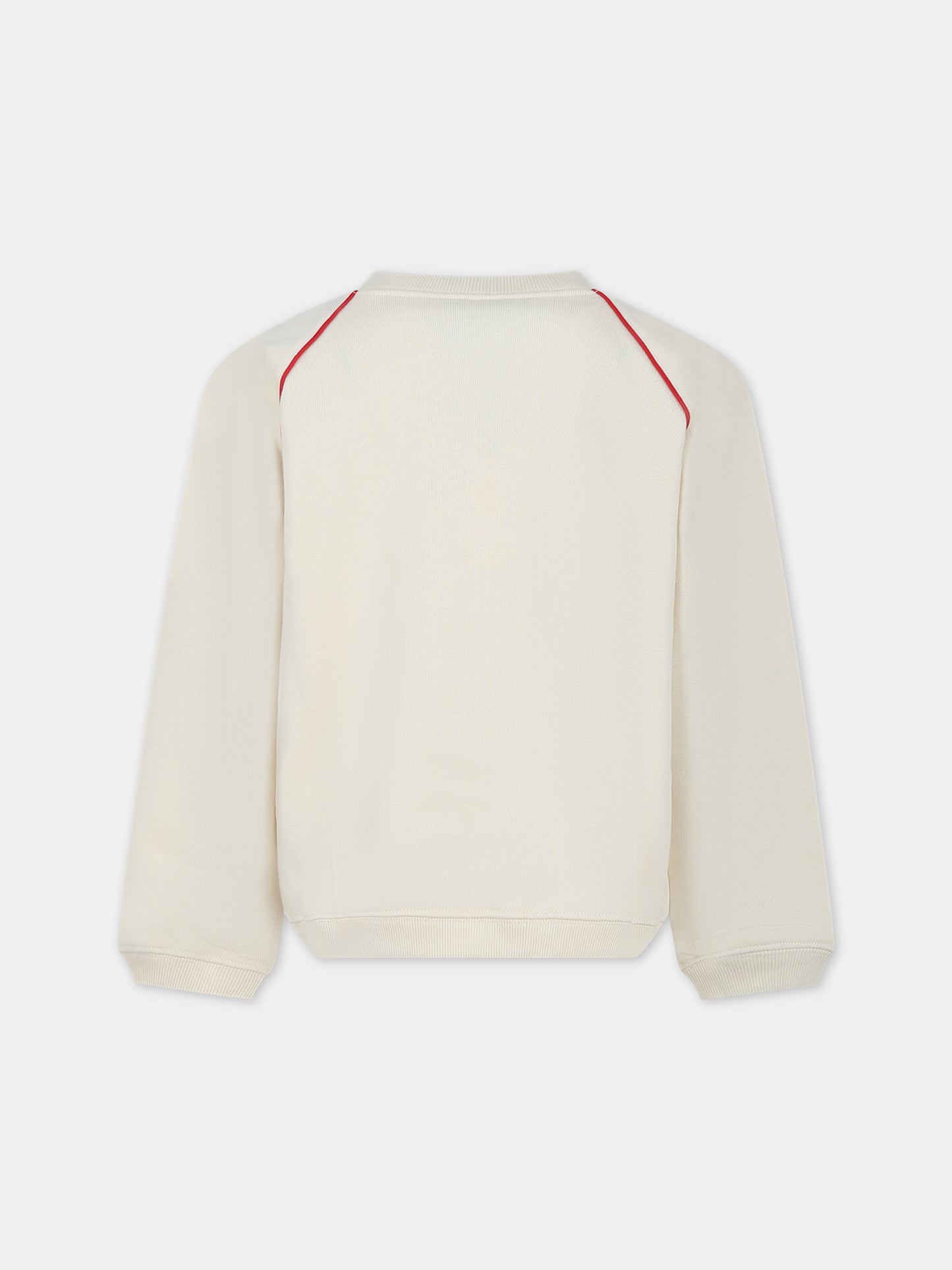 Felpa avorio per bambina con logo,Gucci Kids,718752 XJF9U 9255