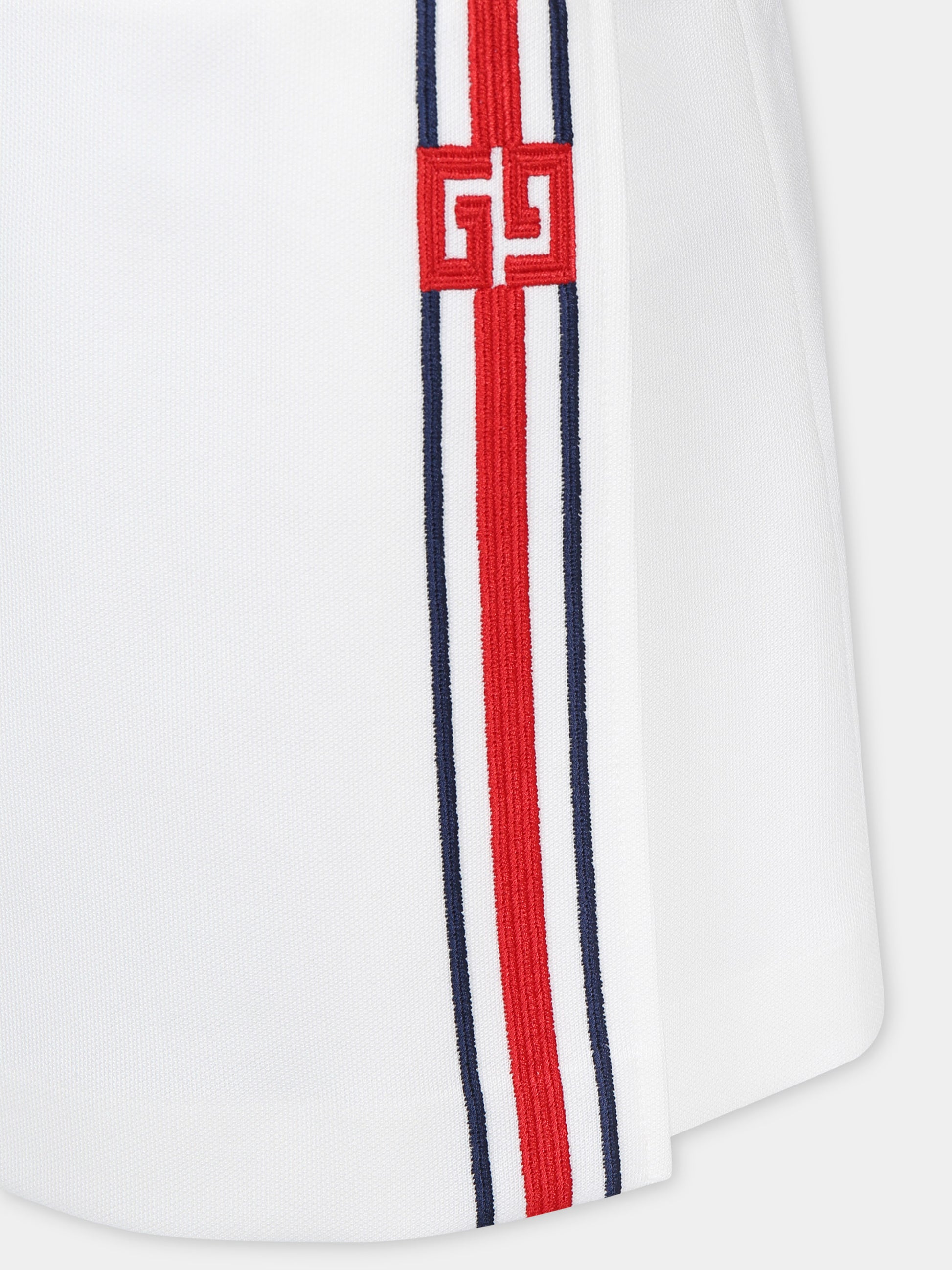 Gonna casual bianca per bambina con doppia G,Gucci Kids,768031 XJF81 9799