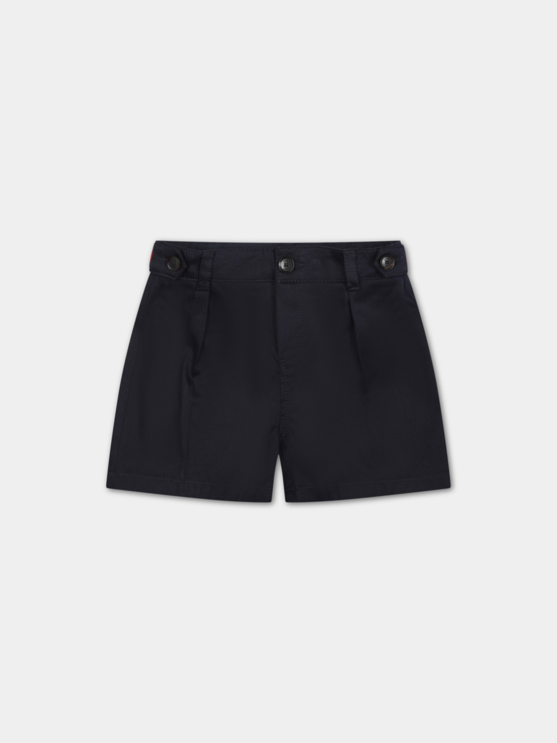 Shorts blu per neonato con dettaglio Web,Gucci Kids,778591 XWA0I 4080