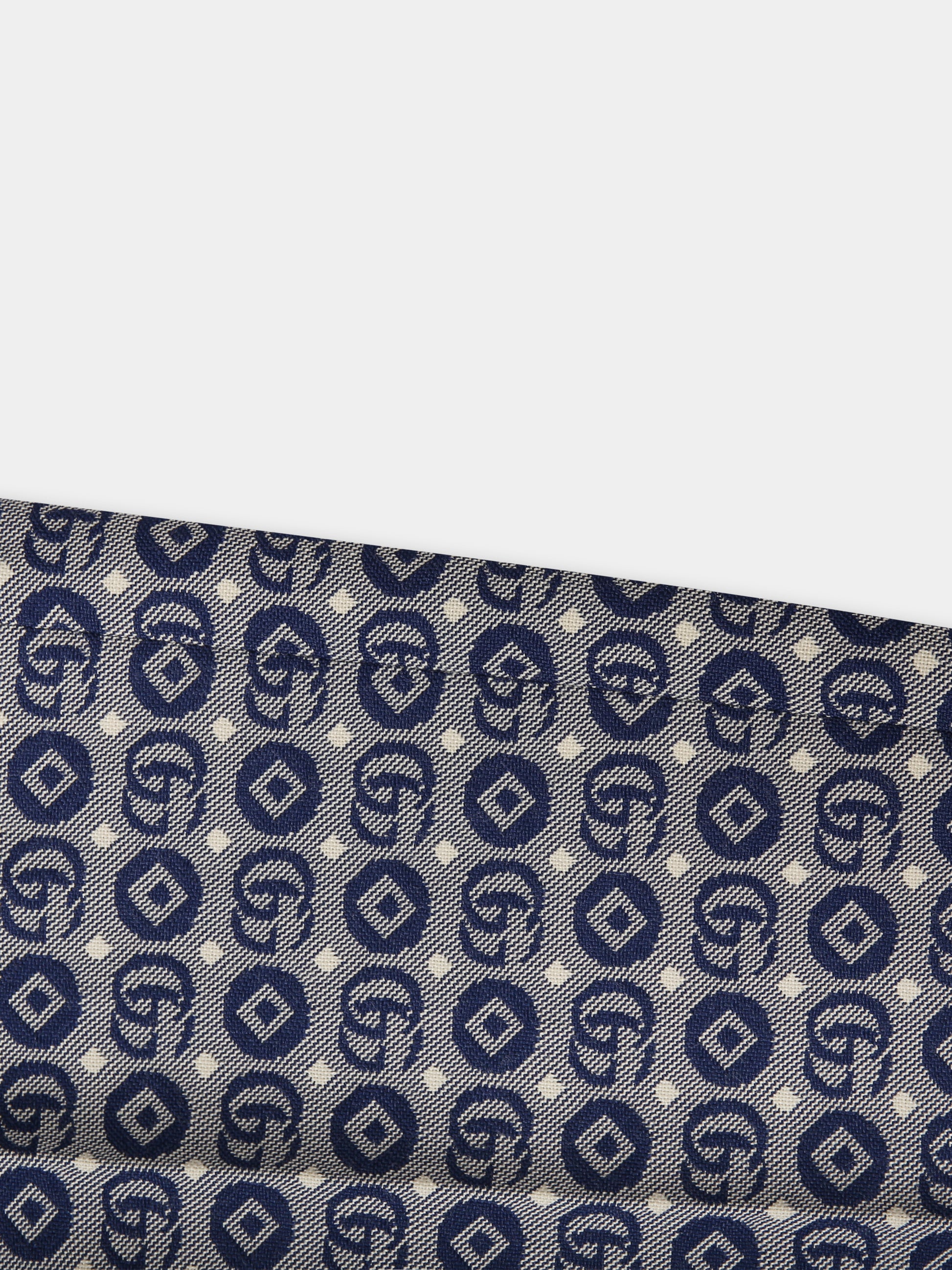 Shorts blu per neonato con motivo geometrico e GG all-over,Gucci Kids,760292 XWATR 4262