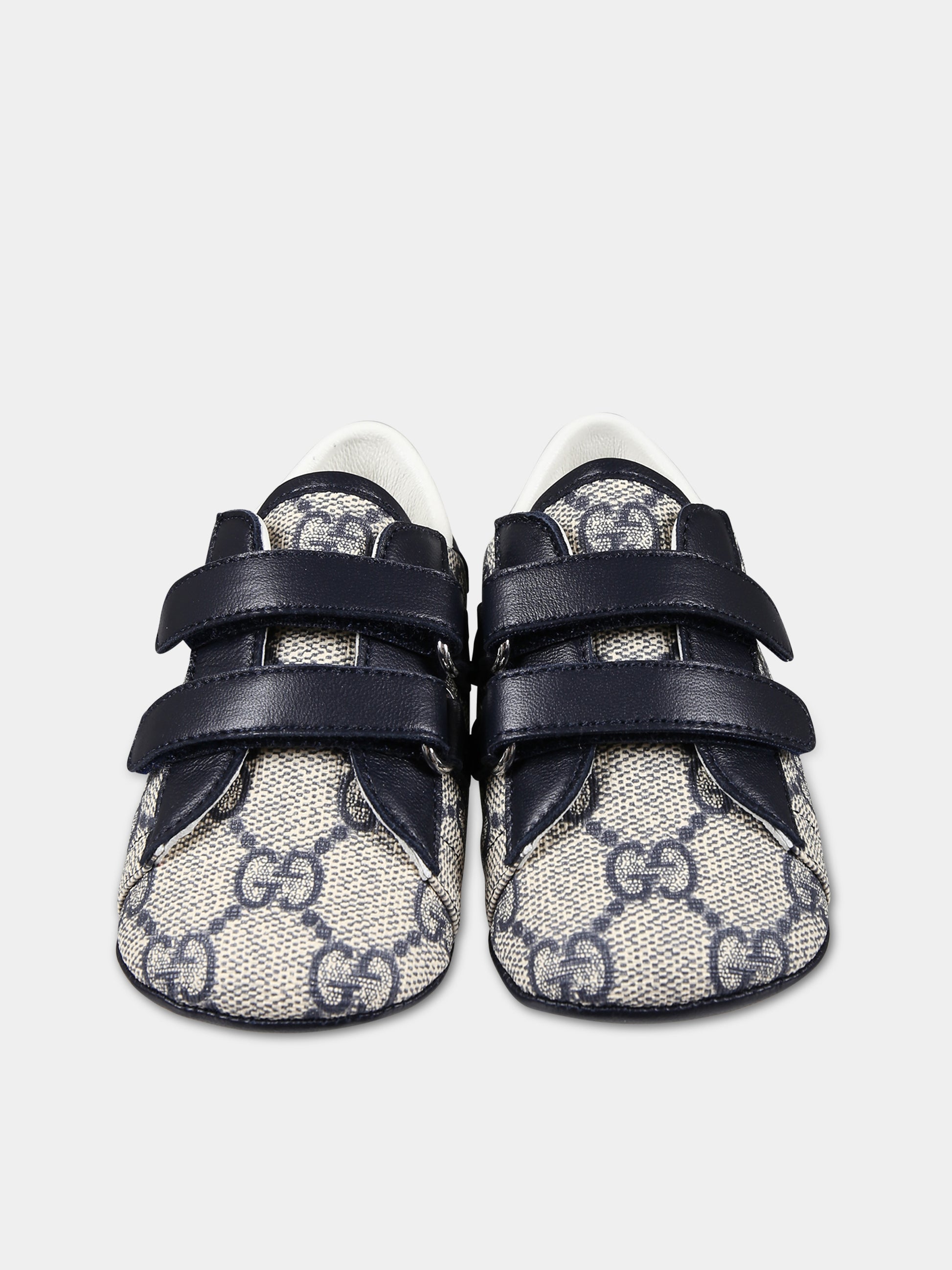 Sneakers blu per neonato con logo GG all-over,Gucci Kids,772387 FACX3 4054