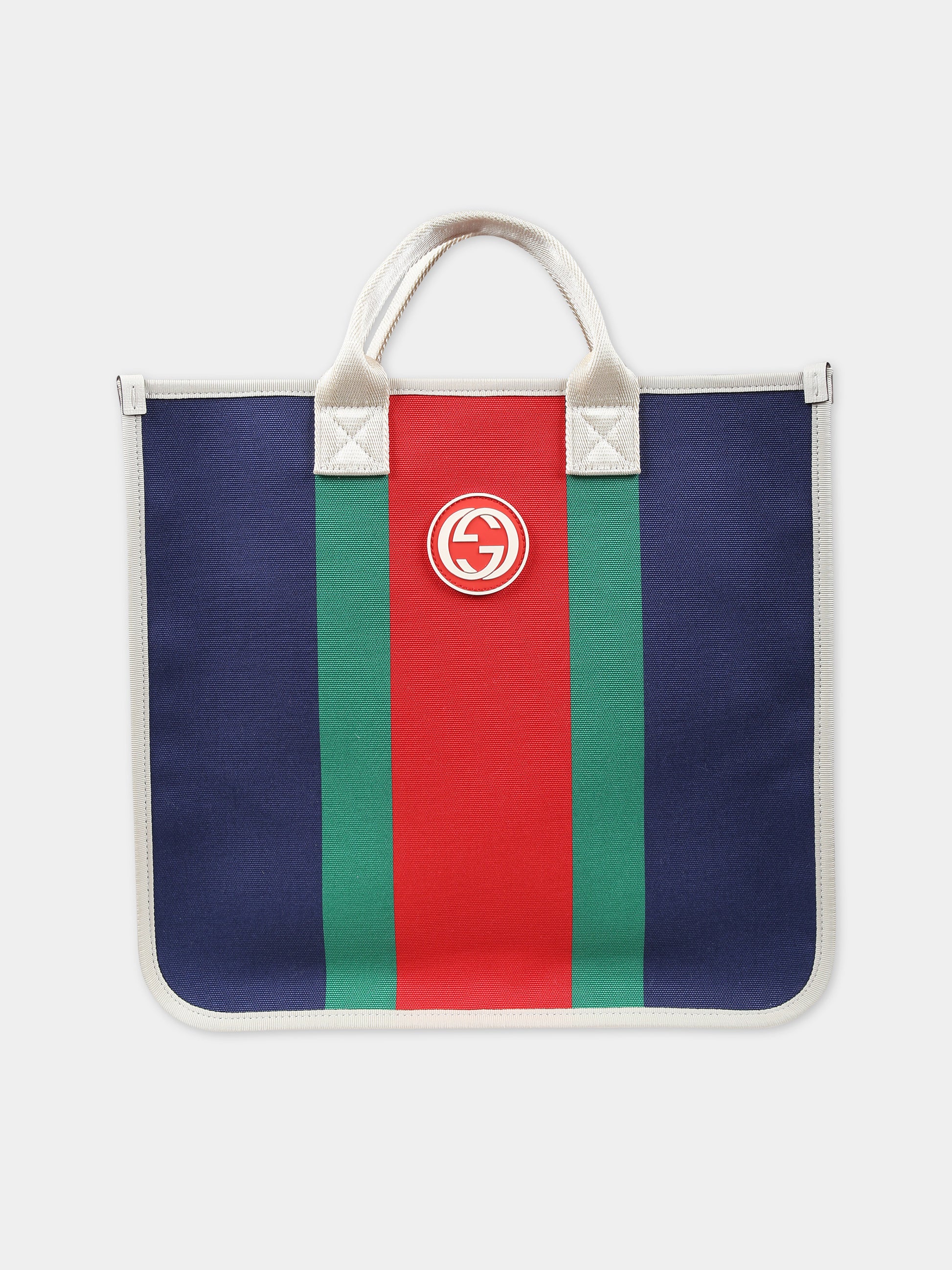 Borsa casual multicolor per bambini con stampa Web,Gucci Kids,605831 FAC4B 8558