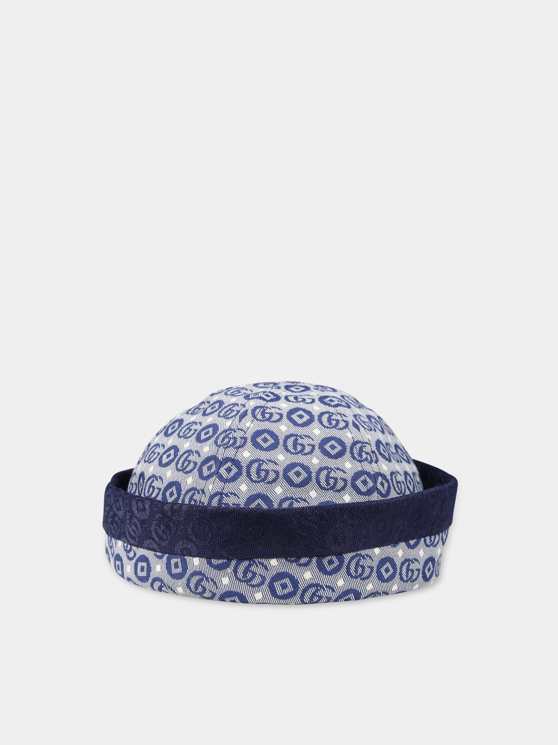 Cappello blu per bambino con motivo GG,Gucci Kids,776539 3HAXZ 4268