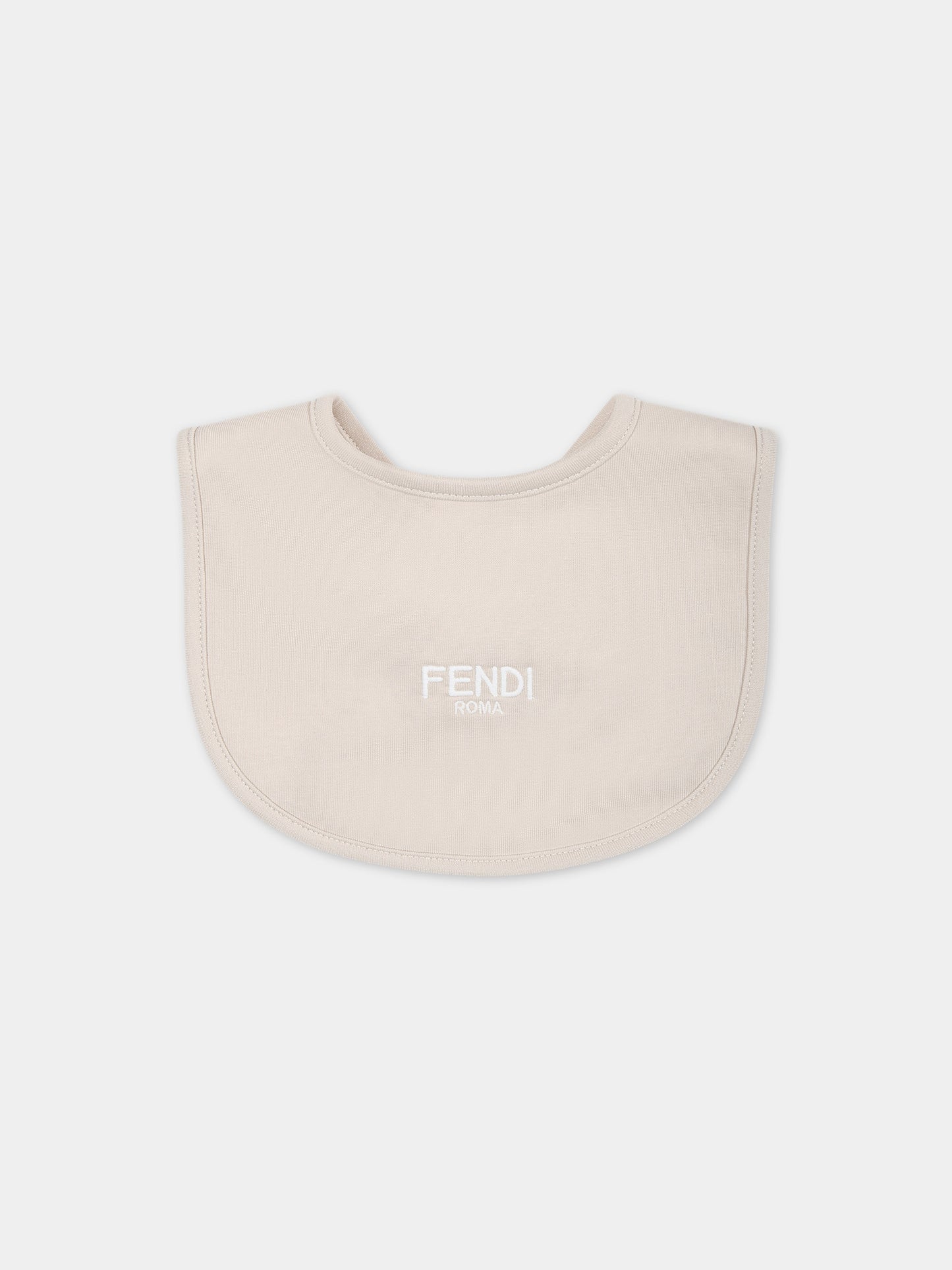 Set beige per neonati con logo,Fendi Kids,BUK115 AQT8 F19J5