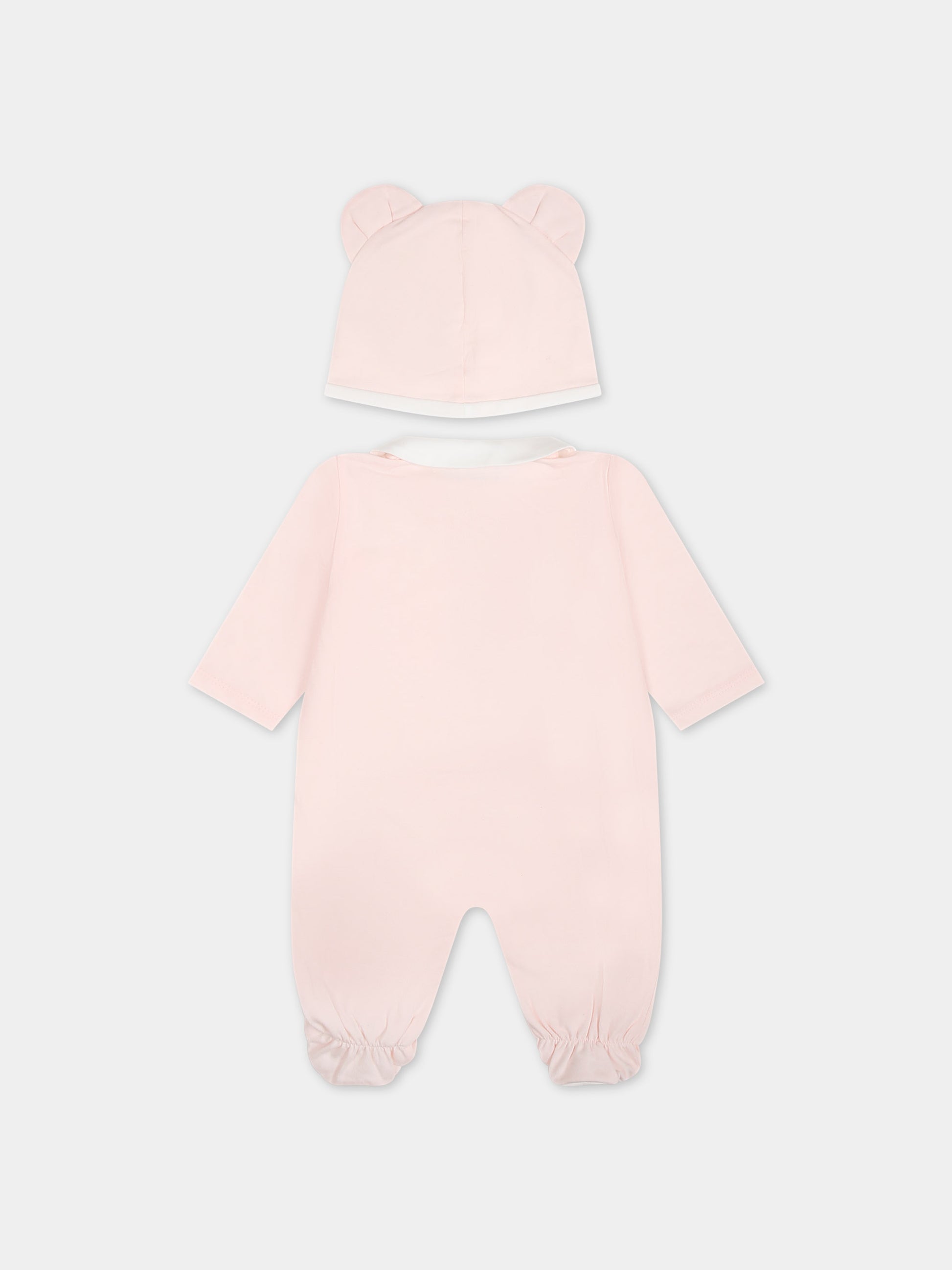 Set rosa per neonata con orsetto Fendi,Fendi Kids,BUK114 ST8 F0C11