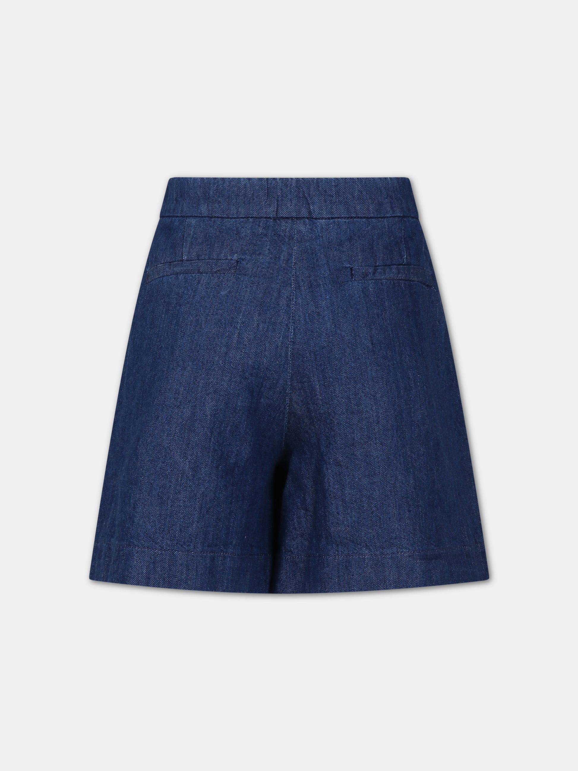 Gonna pantalone casual in denim per bambina con monogram,Fendi Kids,JFF316 AQSL F0QG0