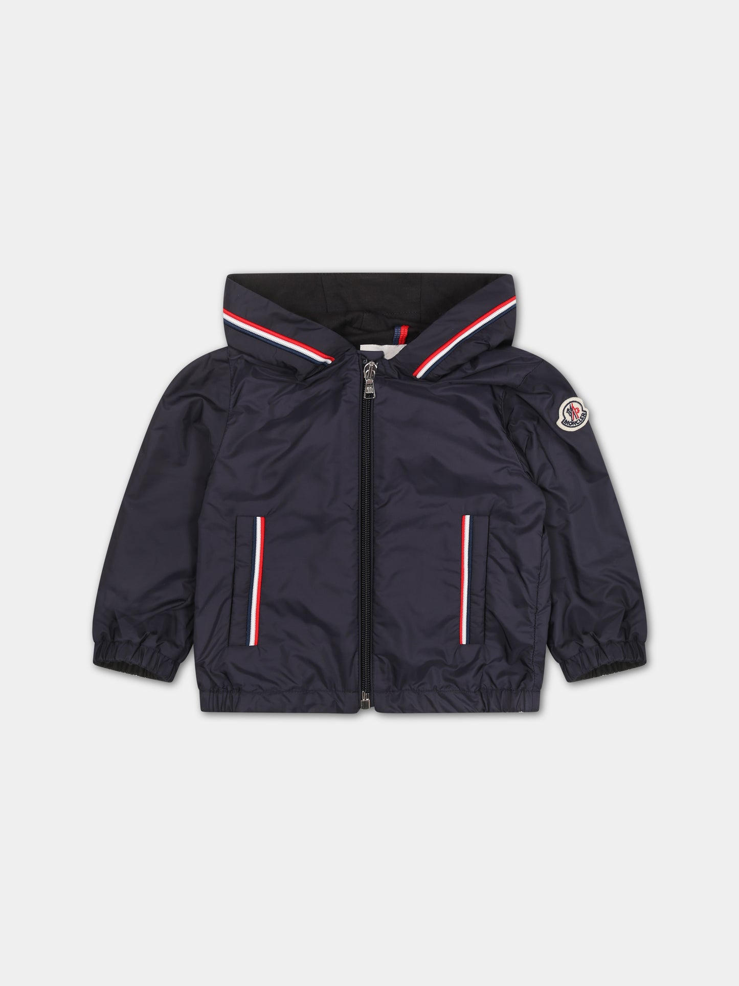 Giubbotto Granduc blu con cappuccio per neonato,Moncler Kids,951 1A00015 5968E 742