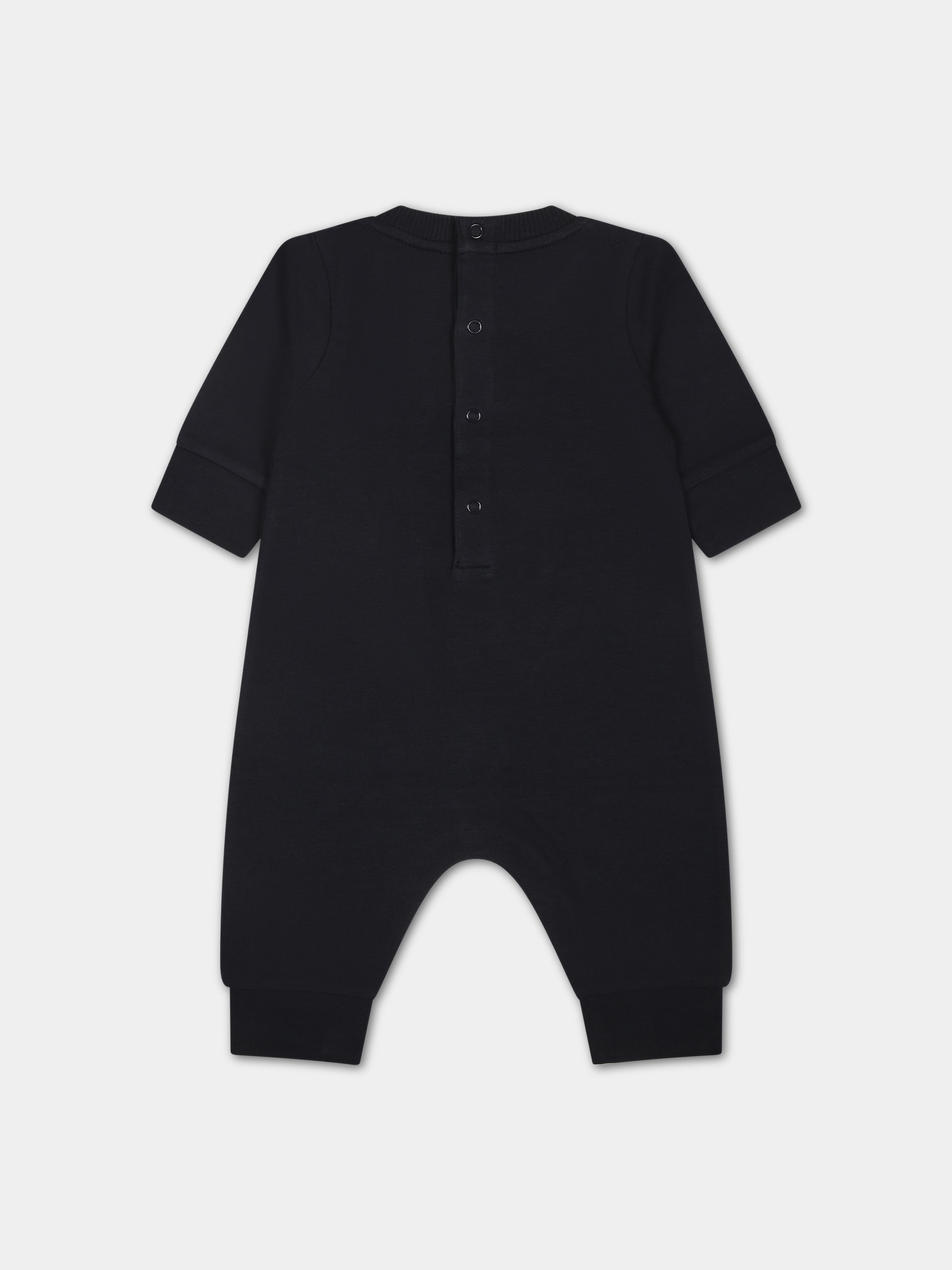 Tutina blu per neonato con logo,Moncler Kids,951 8L00002 899AR 778