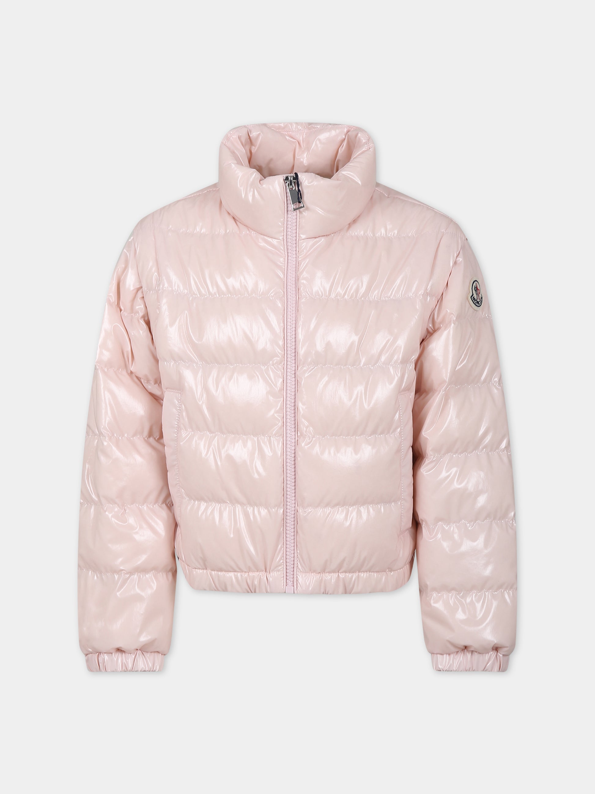Piumino Tenai rosa per bambina con logo,Moncler Kids,954 1A00003 597EU 519