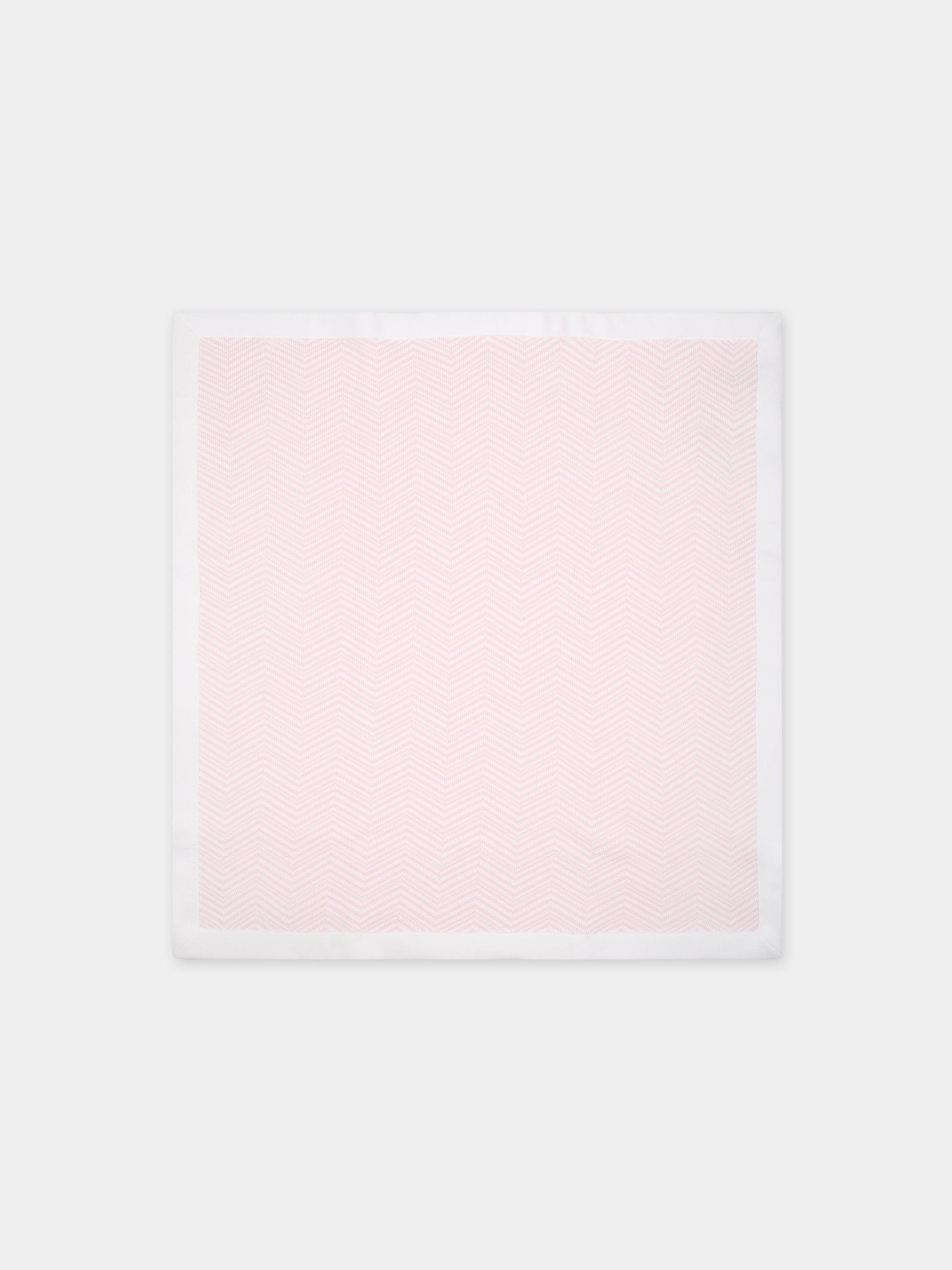 Coperta rosa per neonata con motivo chevron,Missoni,MU0560 X0003 100RS