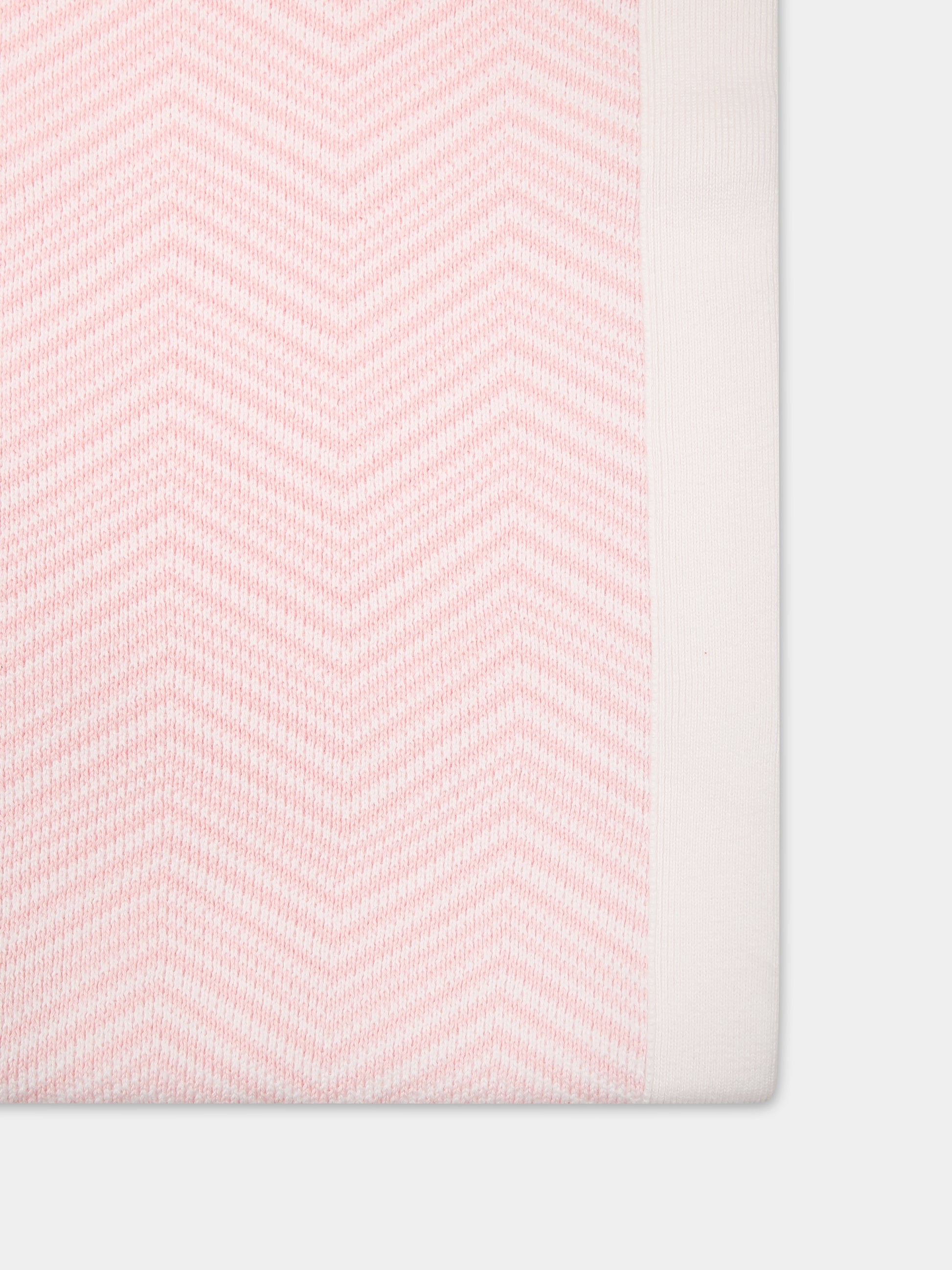 Coperta rosa per neonata con motivo chevron,Missoni,MU0560 X0003 100RS