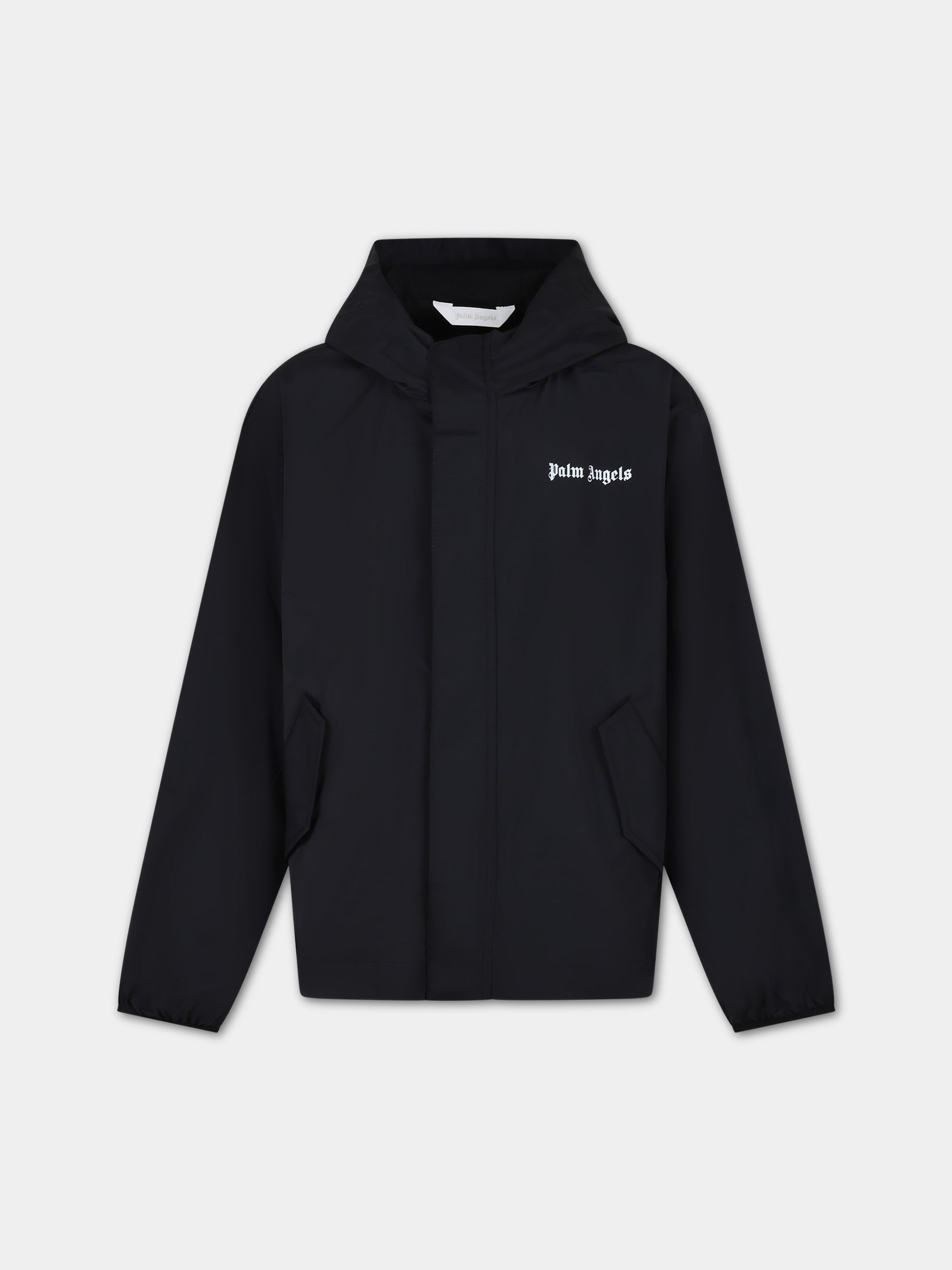 Giacca a vento nera per bambino,Palm Angels,PBEB003C99FAB0011001