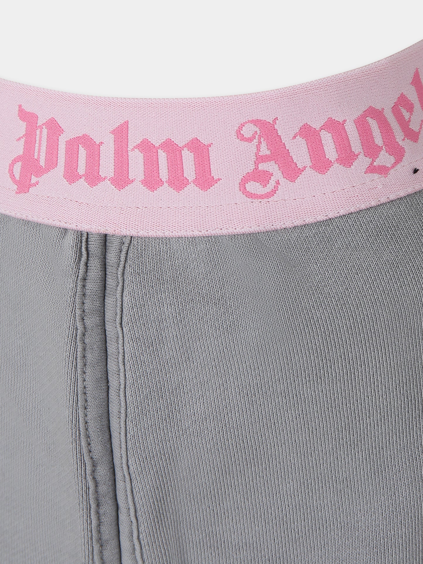 Shorts grigio per bambina con logo,Palm Angels,PGCI003S24FLE0010730