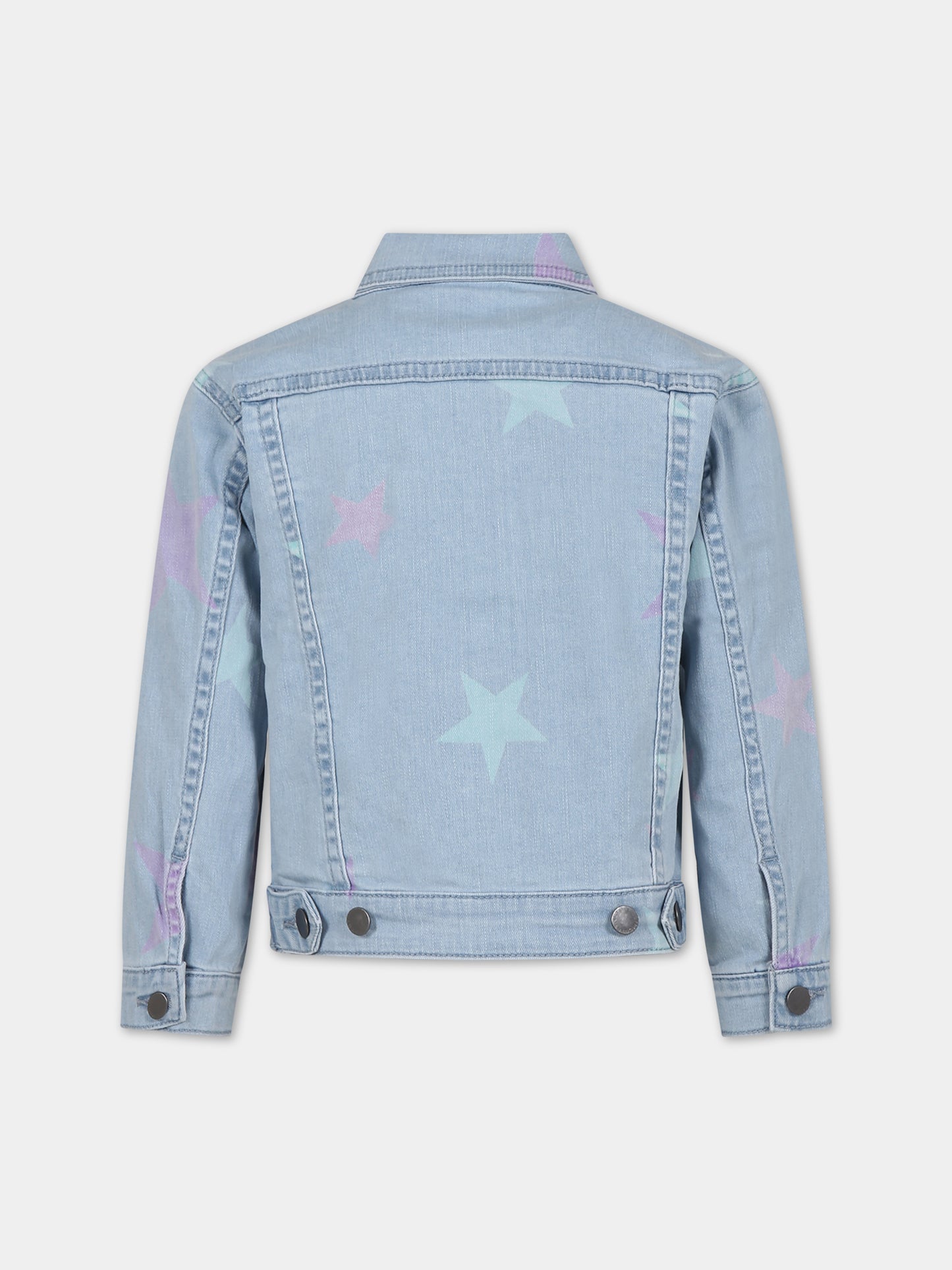 Giubbotto in denim per bambina con stelle all-over,Stella Mccartney Kids,TU2B17 Z0863 600MC