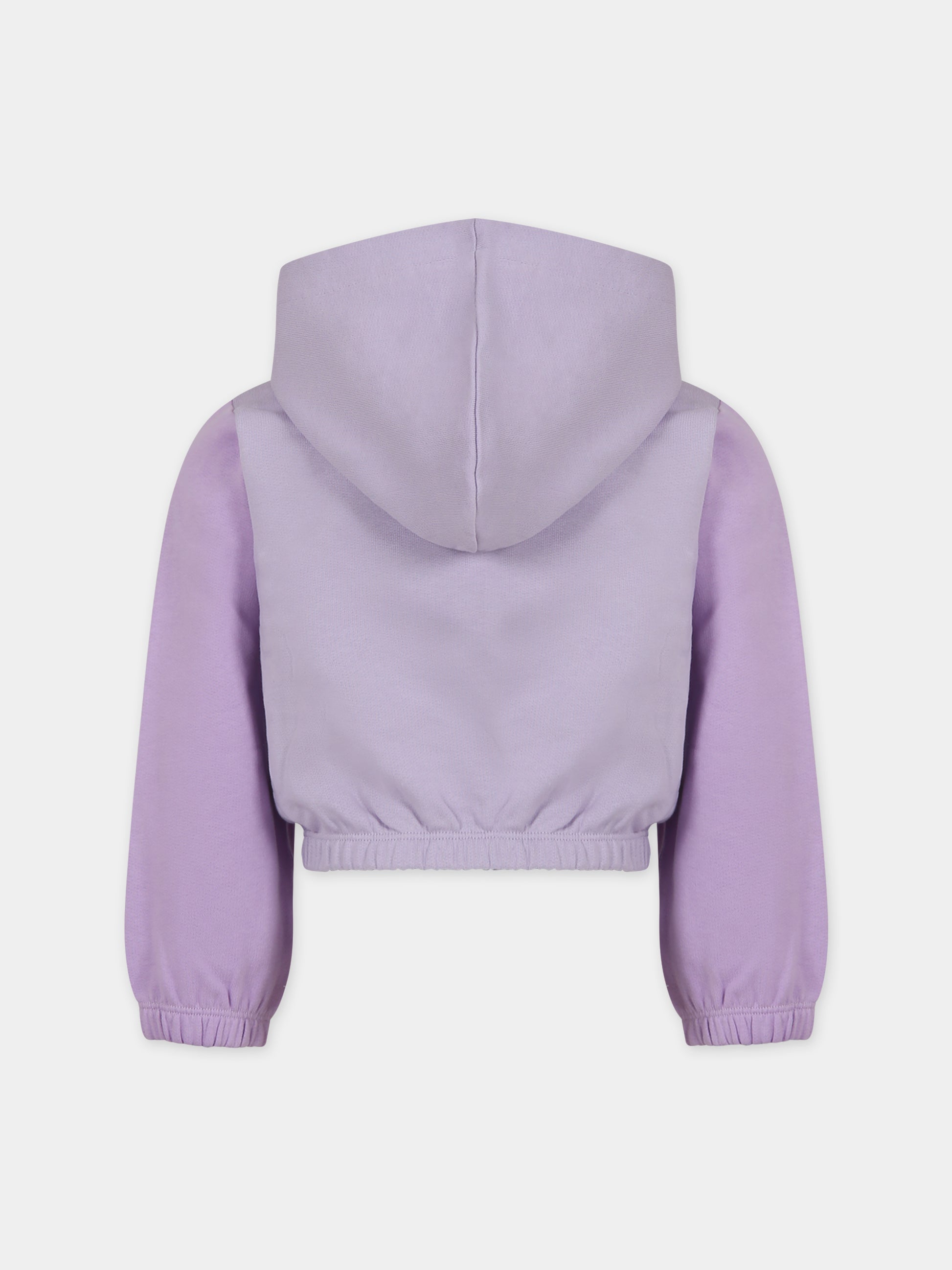 Felpa viola per bambina con cavallucci marini,Stella Mccartney Kids,TU4B70 Z0499 572