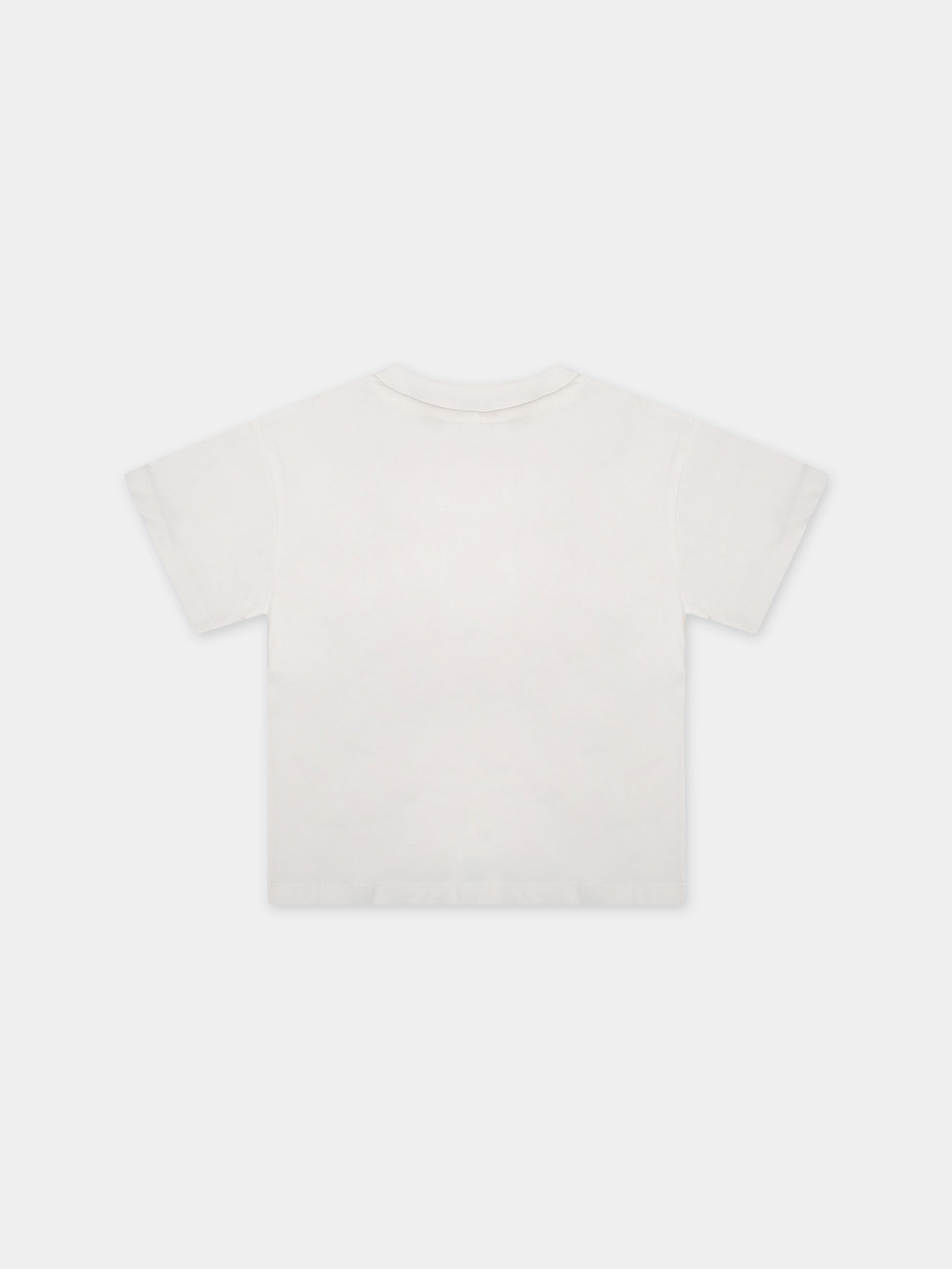 T-shirt bianca per neonato con stampa frutta,Stella Mccartney Kids,TU8R71 Z0434 101