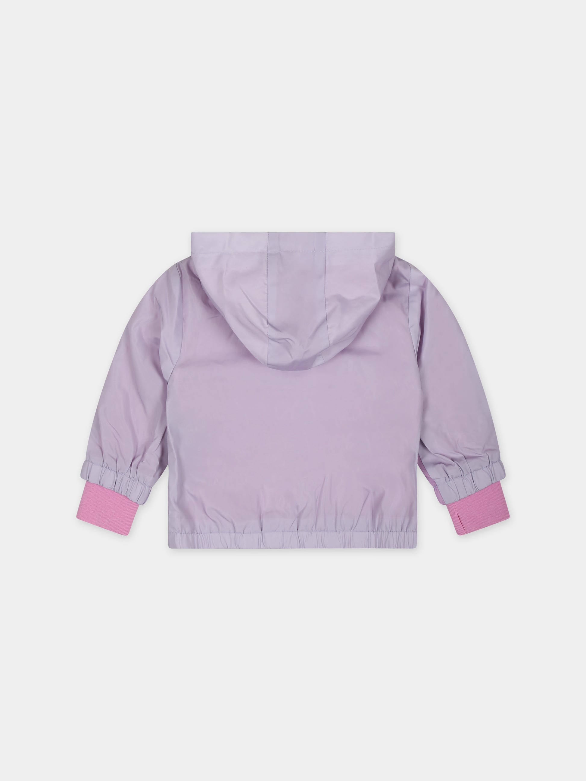 Giacca a vento viola per neonata con cavallucci marini,Stella Mccartney Kids,TU2027 Z0537 572