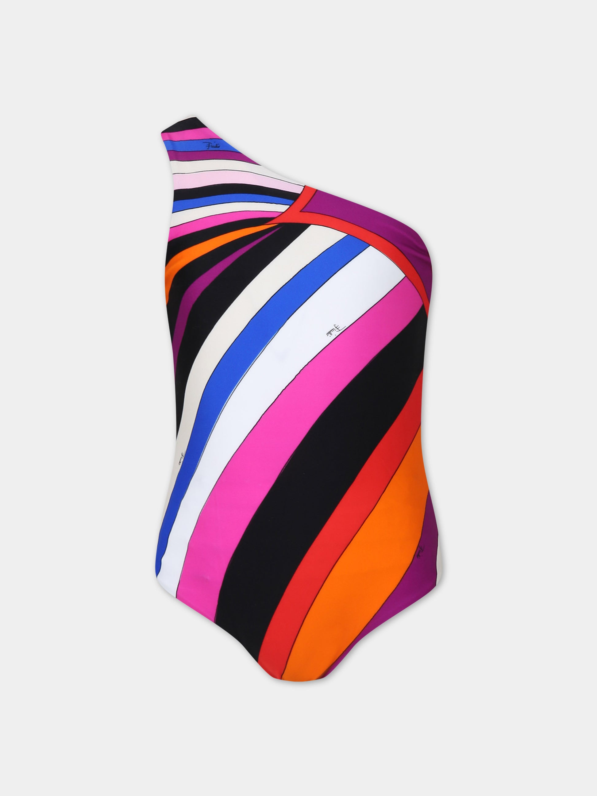 Costume intero multicolor per bambina,Emilio Pucci Junior,PUCA19 J0309 543MC