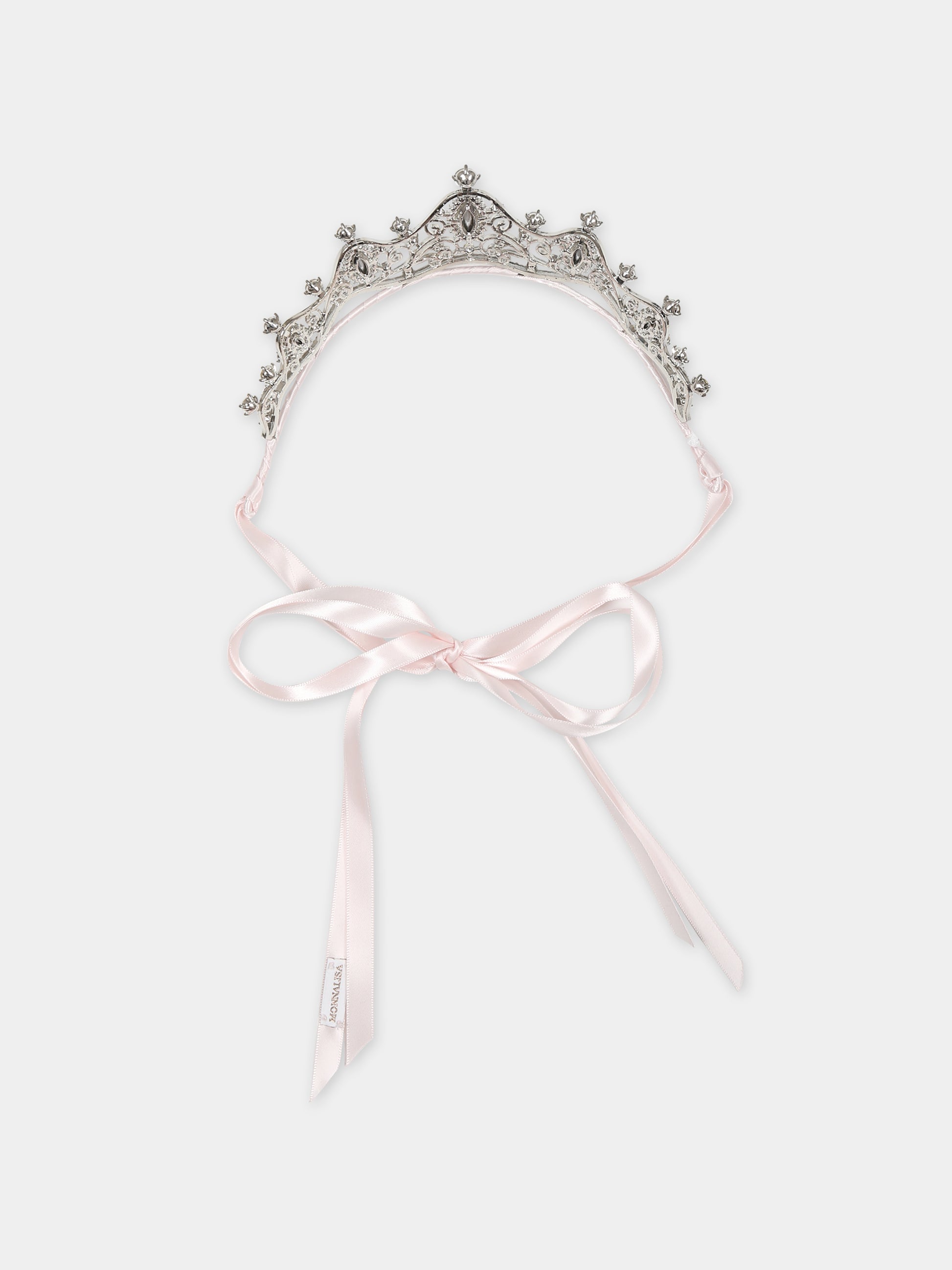 Cerchietto rosa a diadema per bambina,Monnalisa,77C001 3077 0092