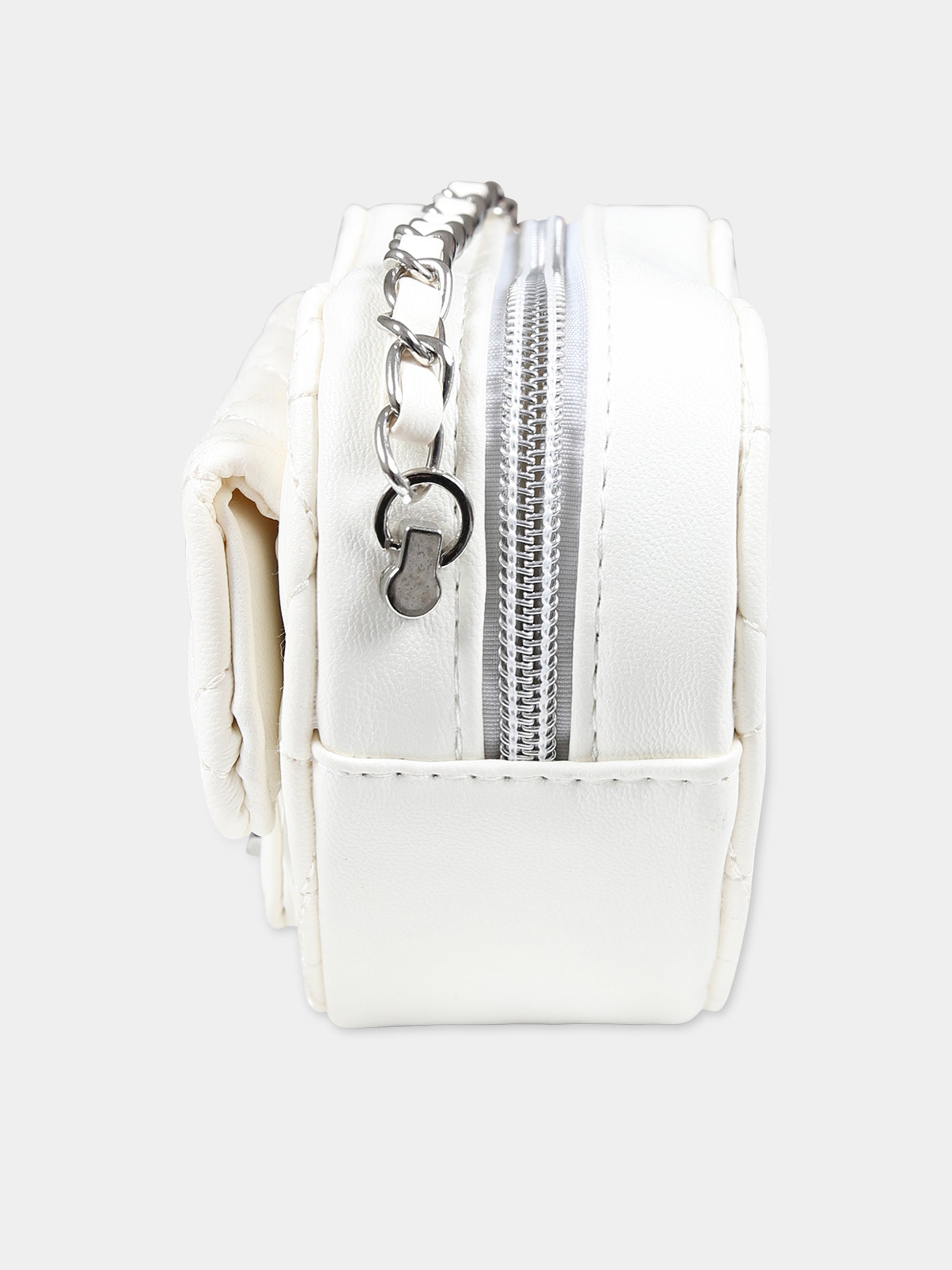 Borsa bianca per bambina a forma di cuore,Monnalisa,79C008 3068 0001