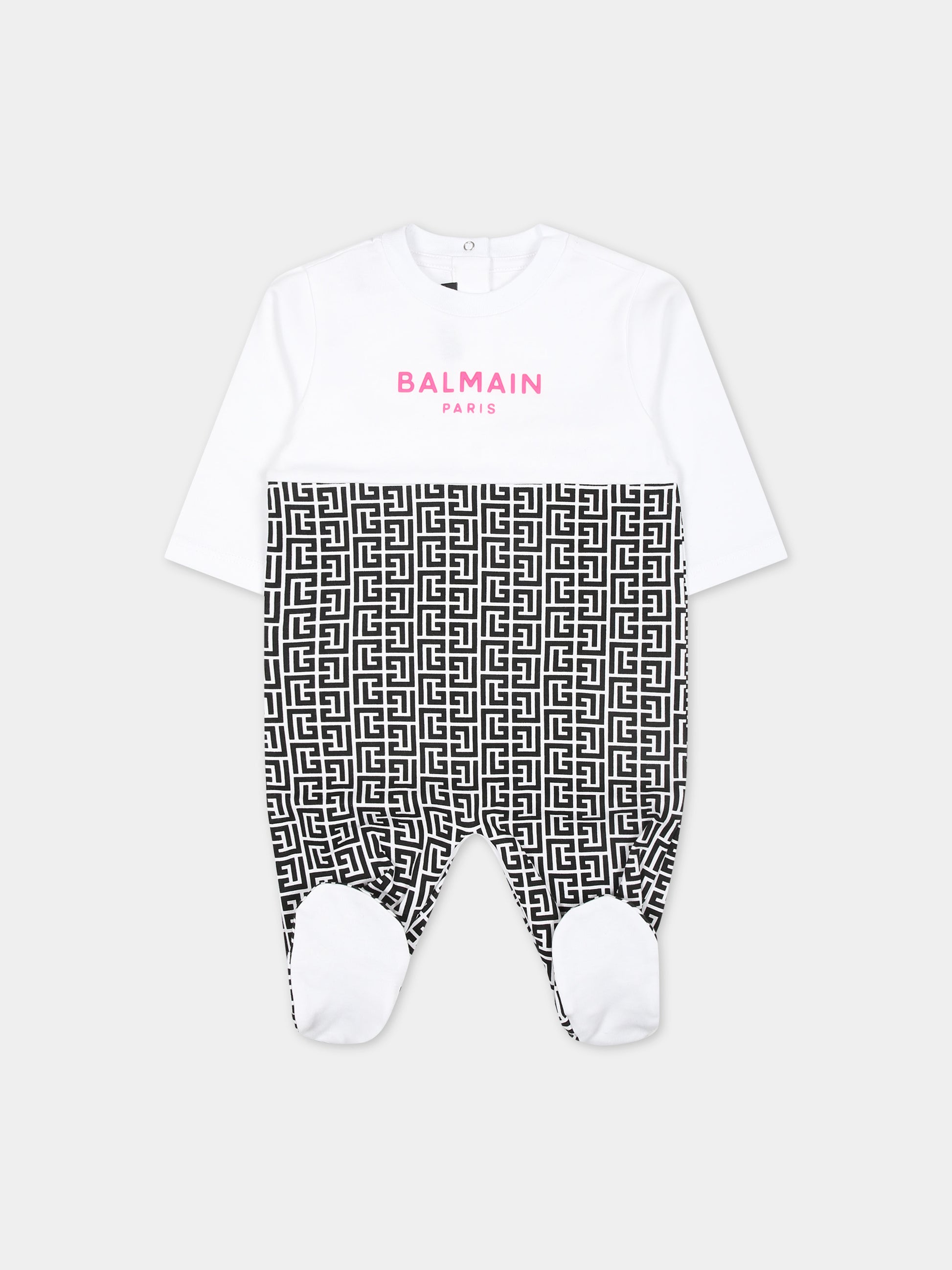 Set tutina multicolor per neonata con logo,Balmain Kids,BUB56A Z1866 930FU