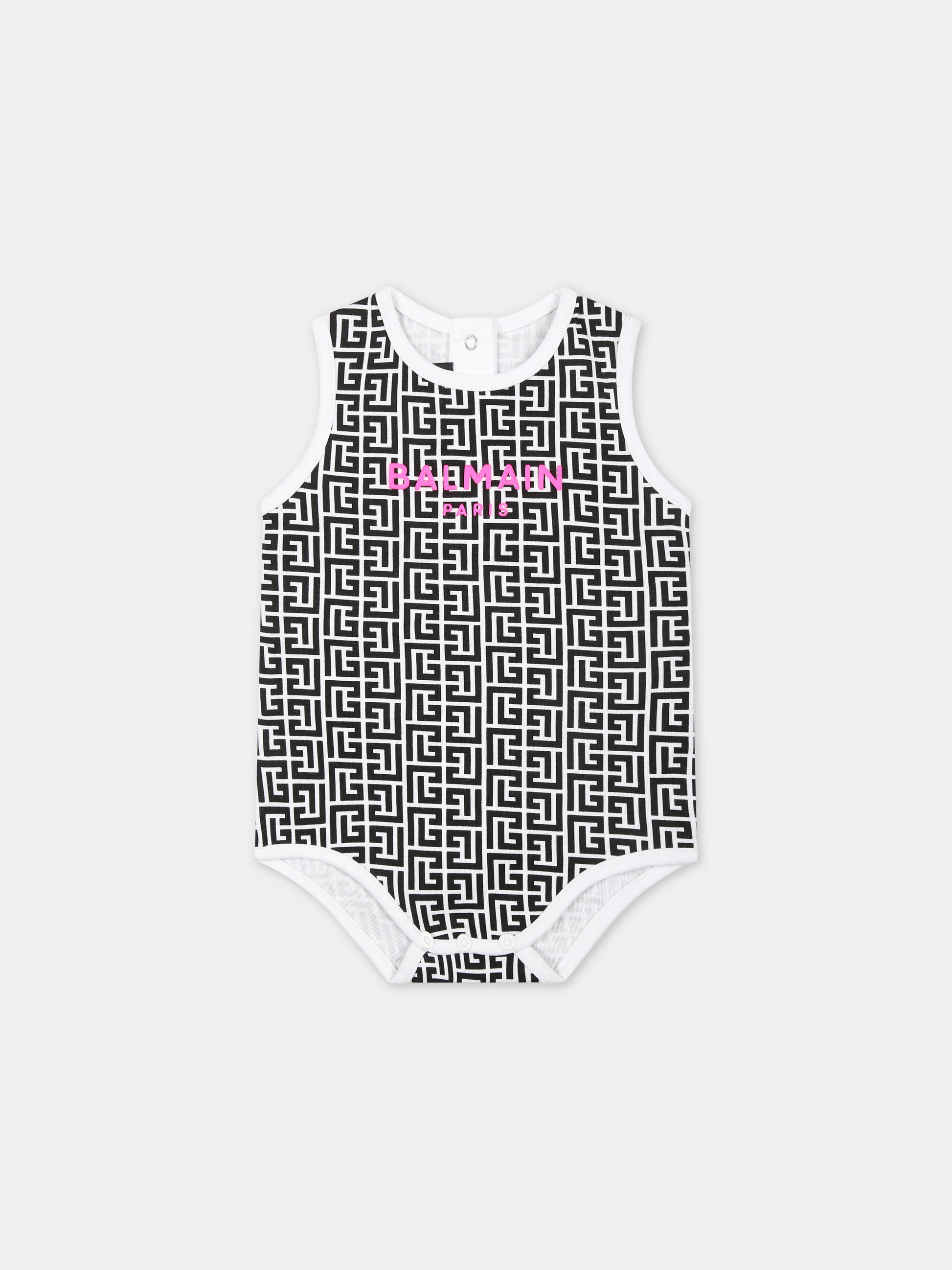 Set tutina multicolor per neonata con logo,Balmain Kids,BUB56A Z1866 930FU