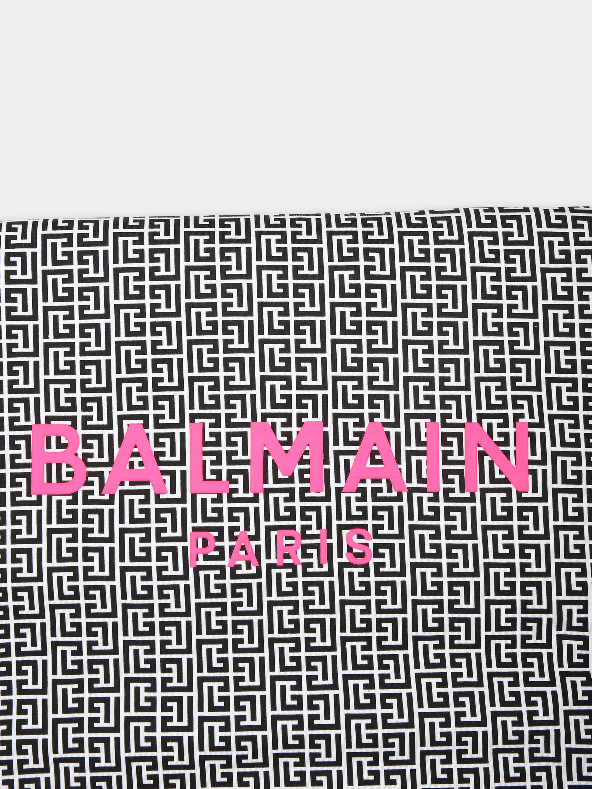 Coperta multicolor per neonata con iconico labyrinth,Balmain Kids,BU0770 Z1866 930FU