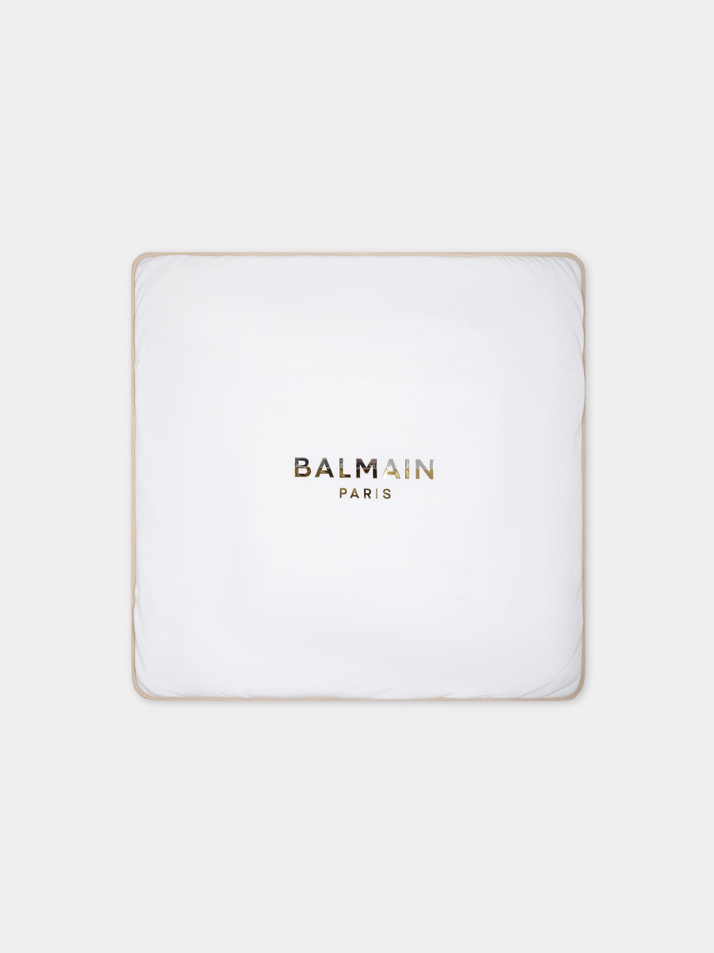Coperta bianca per neonati con logo,Balmain Kids,BU0520 Z0057 100BG