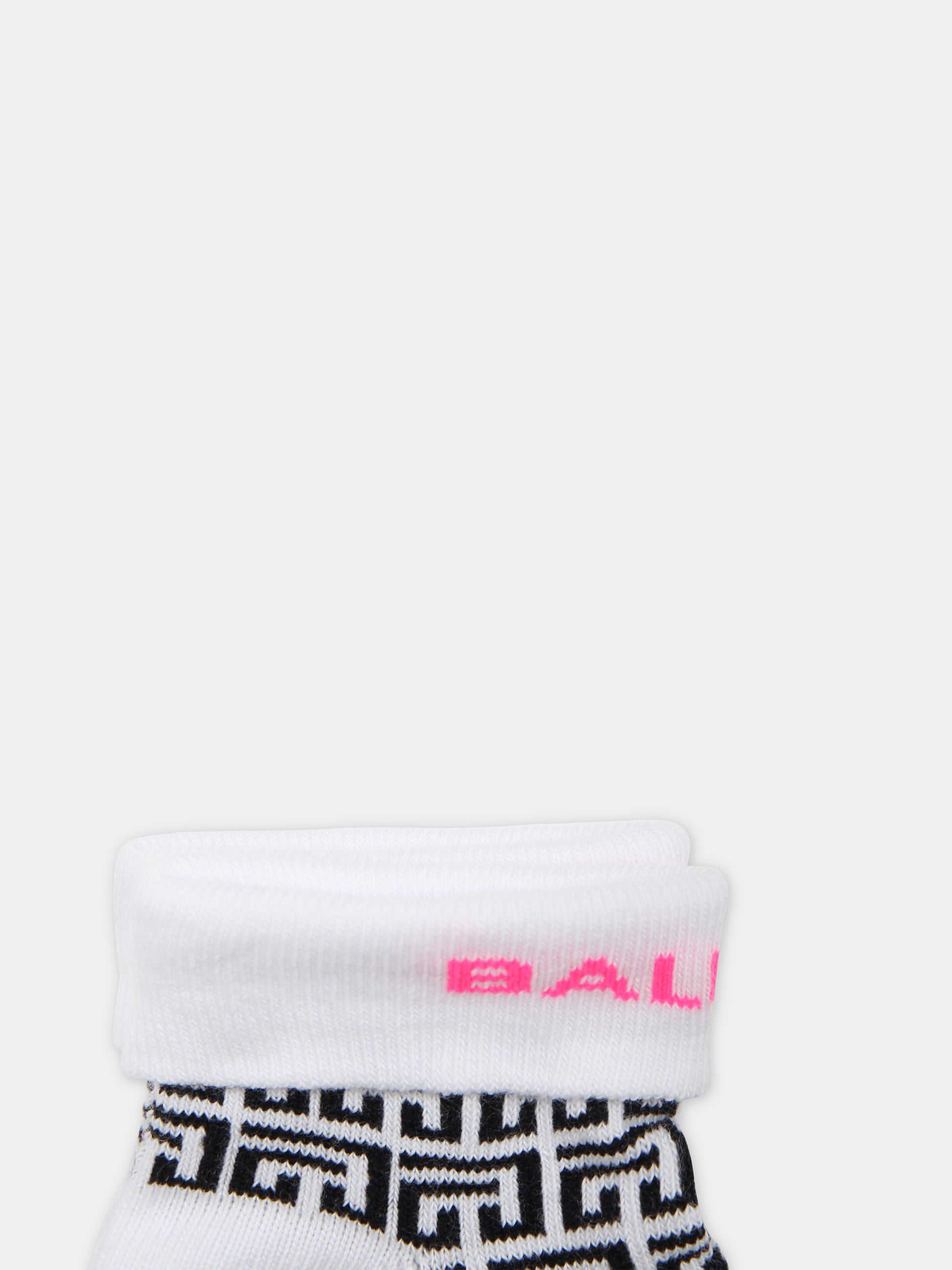 Calze multicolor per neonata con logo,Balmain Kids,BU0500 Z0553 930FU