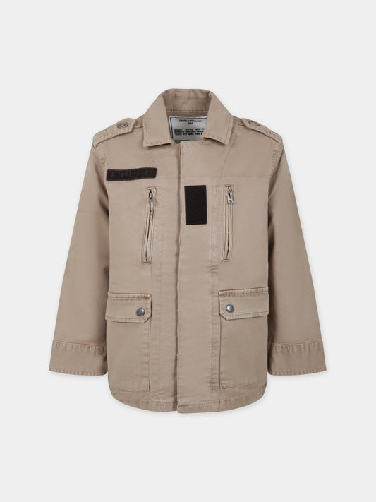 Giubbotto beige per bambino,Zadig & Voltaire Kids,X60054 210