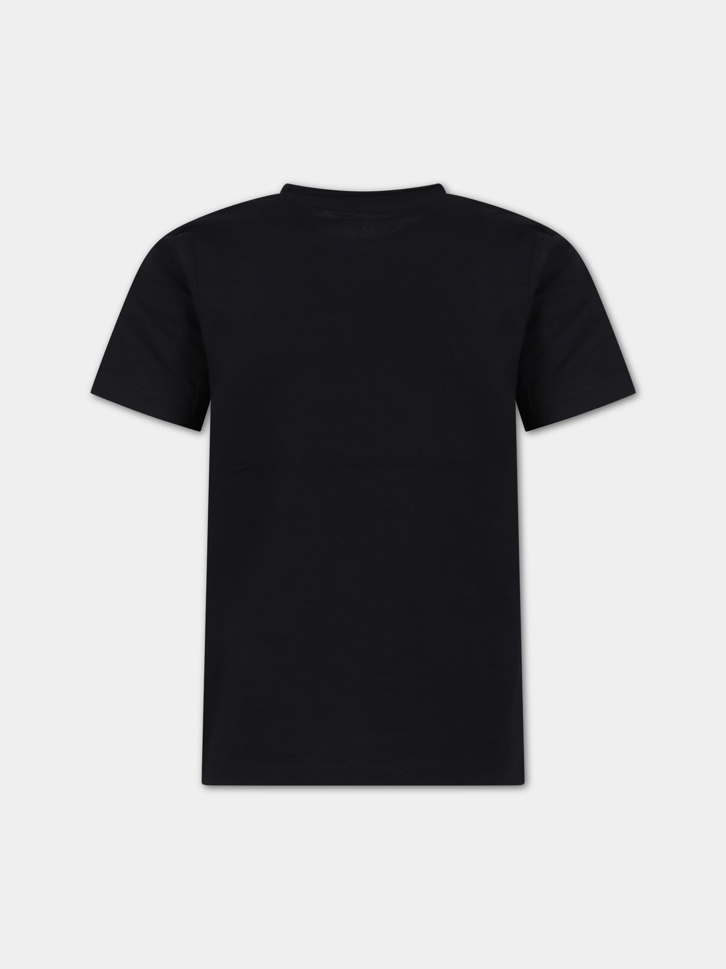 T-shirt nera per bambino con stampa e logo,Zadig & Voltaire Kids,X60091 09B