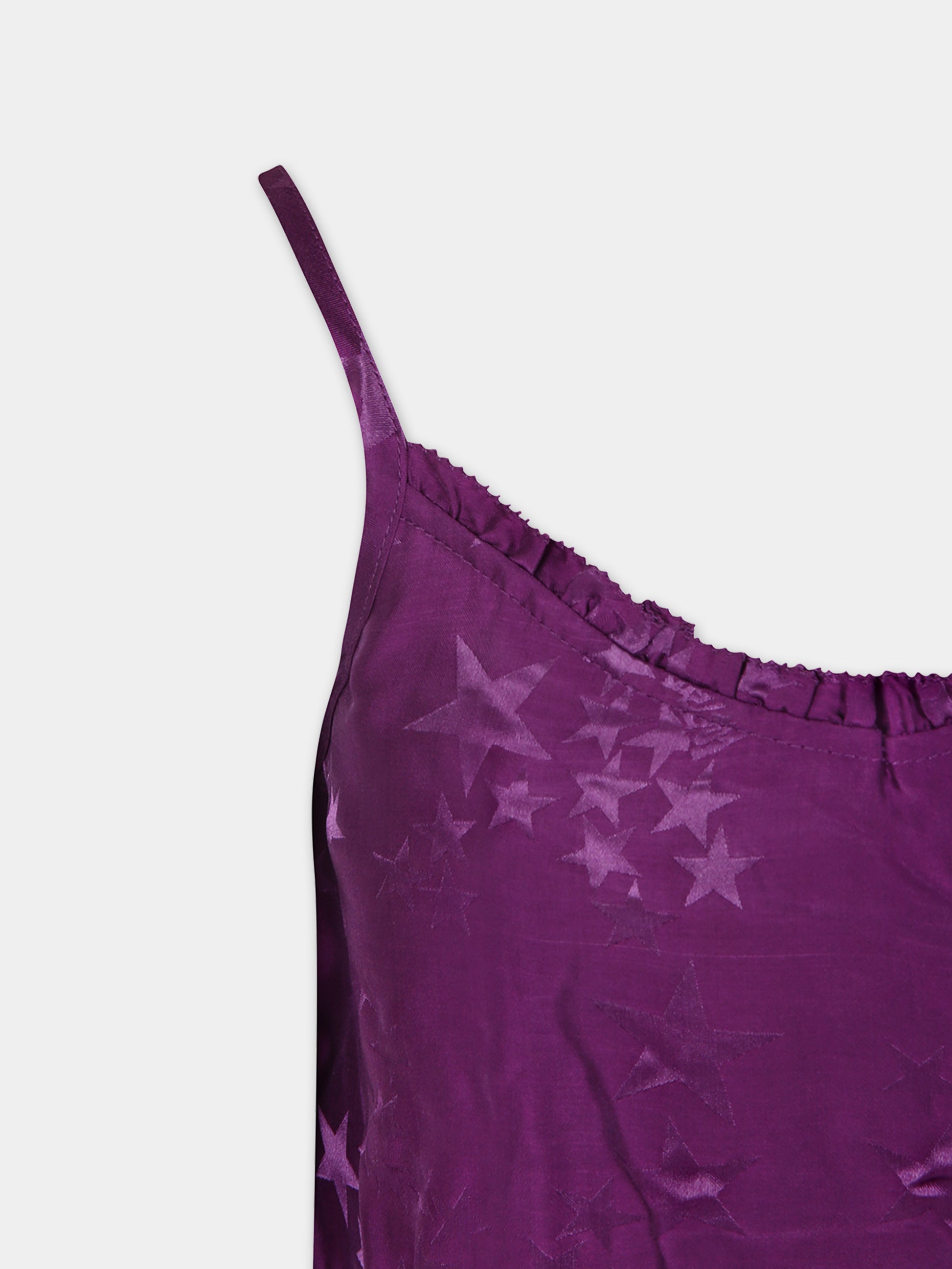 Vestito viola per bambina con stelle all-over,Zadig & Voltaire Kids,X60029 91E