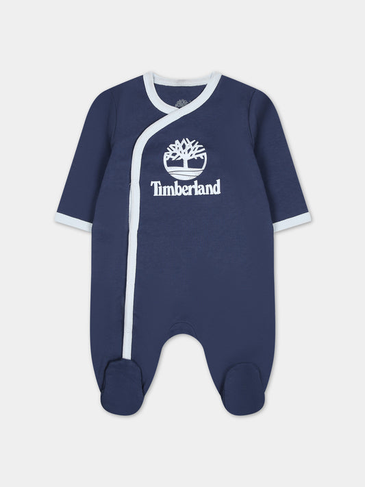 Tutina blu per neonato con logo,Timberland,T60182 82H