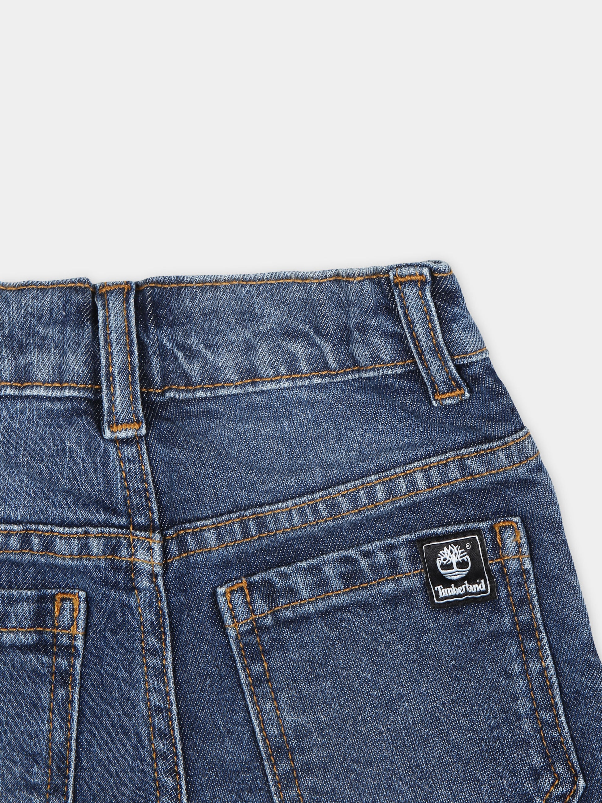 Jeans in denim per neonato con logo,Timberland,T60129 Z25
